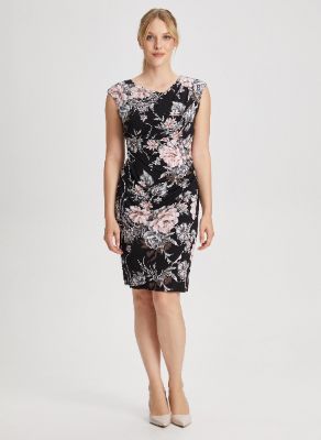 Asymmetric Neck Floral Print Dress sold by Laura