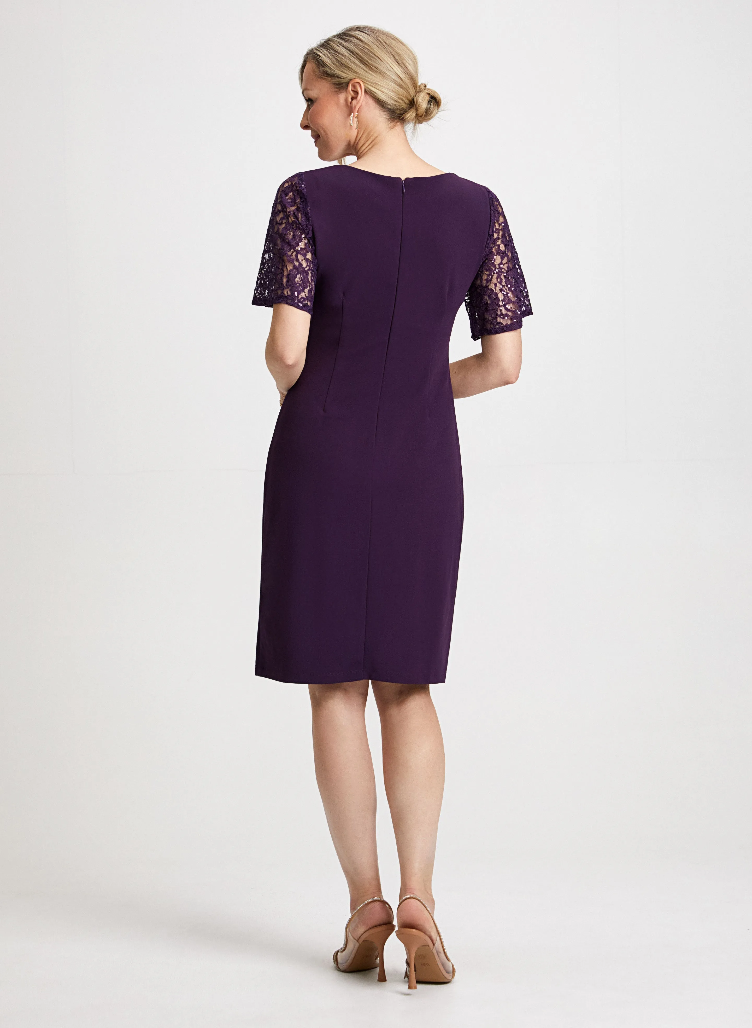 Illusion Neck Sequin Detail Dress sold by Laura product image thumbnail 3