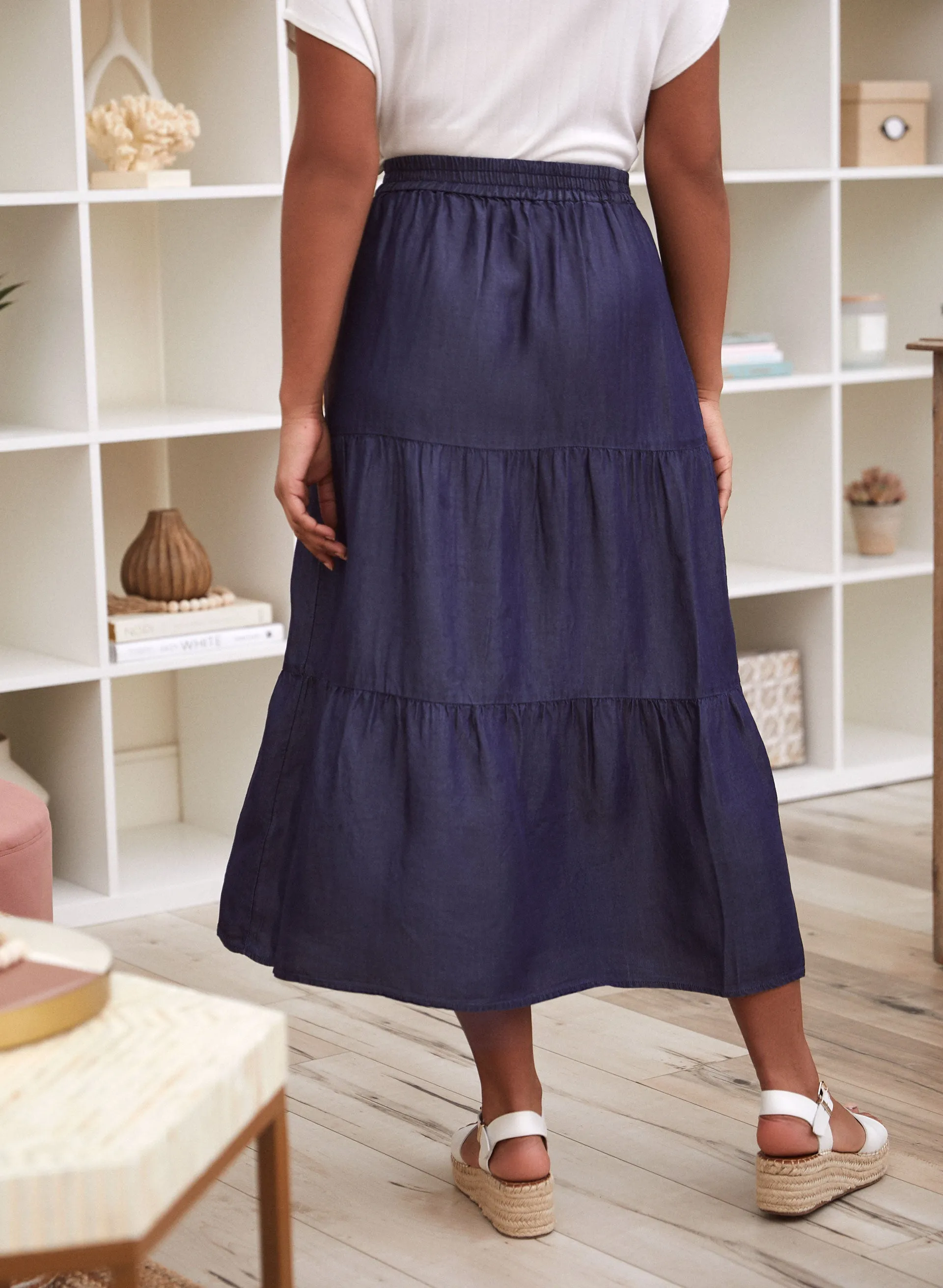 Tiered Tencel Maxi Skirt sold by Laura product image thumbnail 2