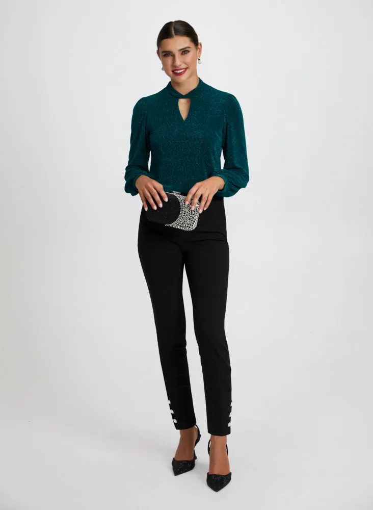 Twist Neck Top & City Fit Pants sold by Laura