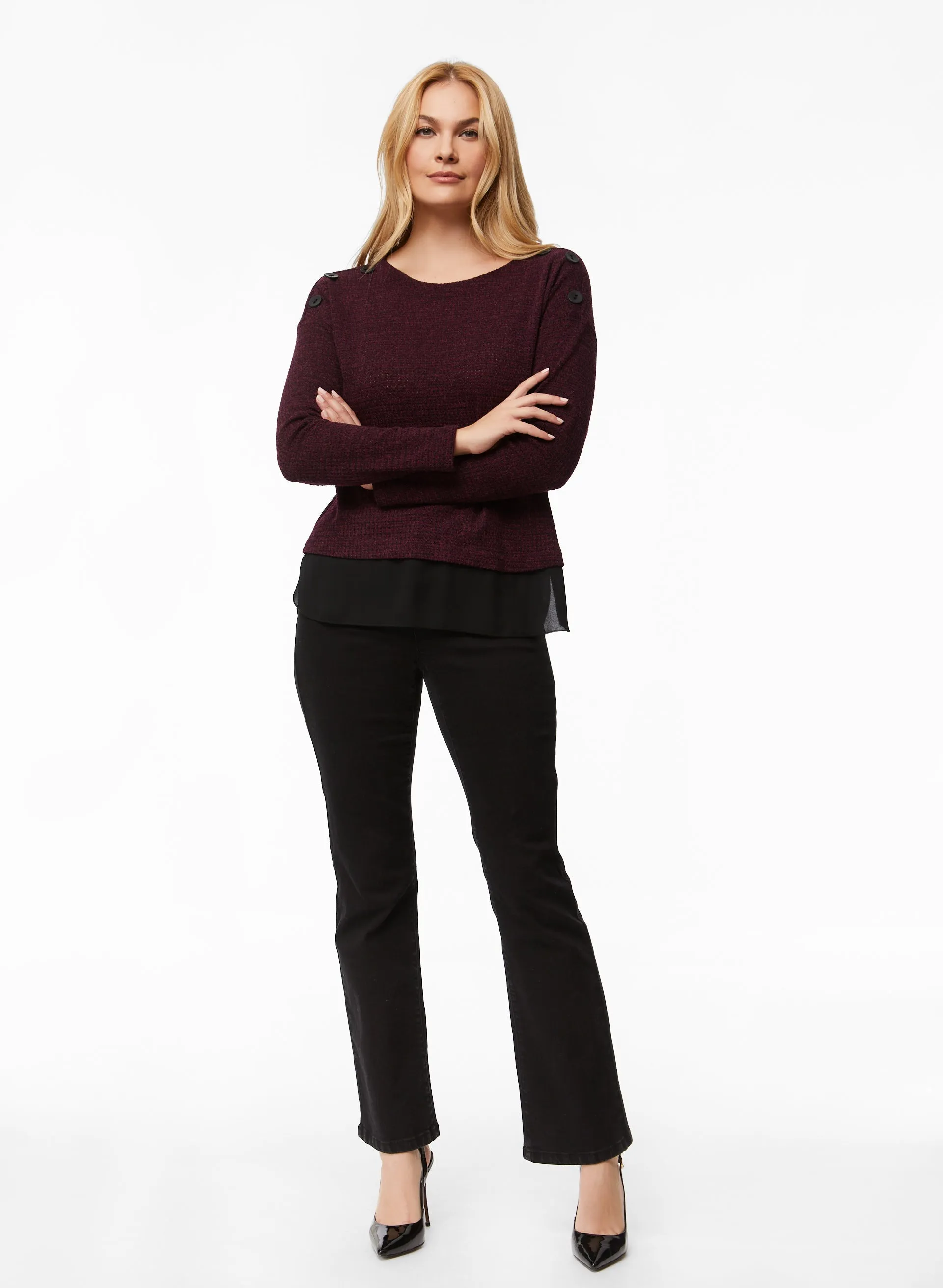 Button Detail Fooler Sweater sold by Laura product image thumbnail 3