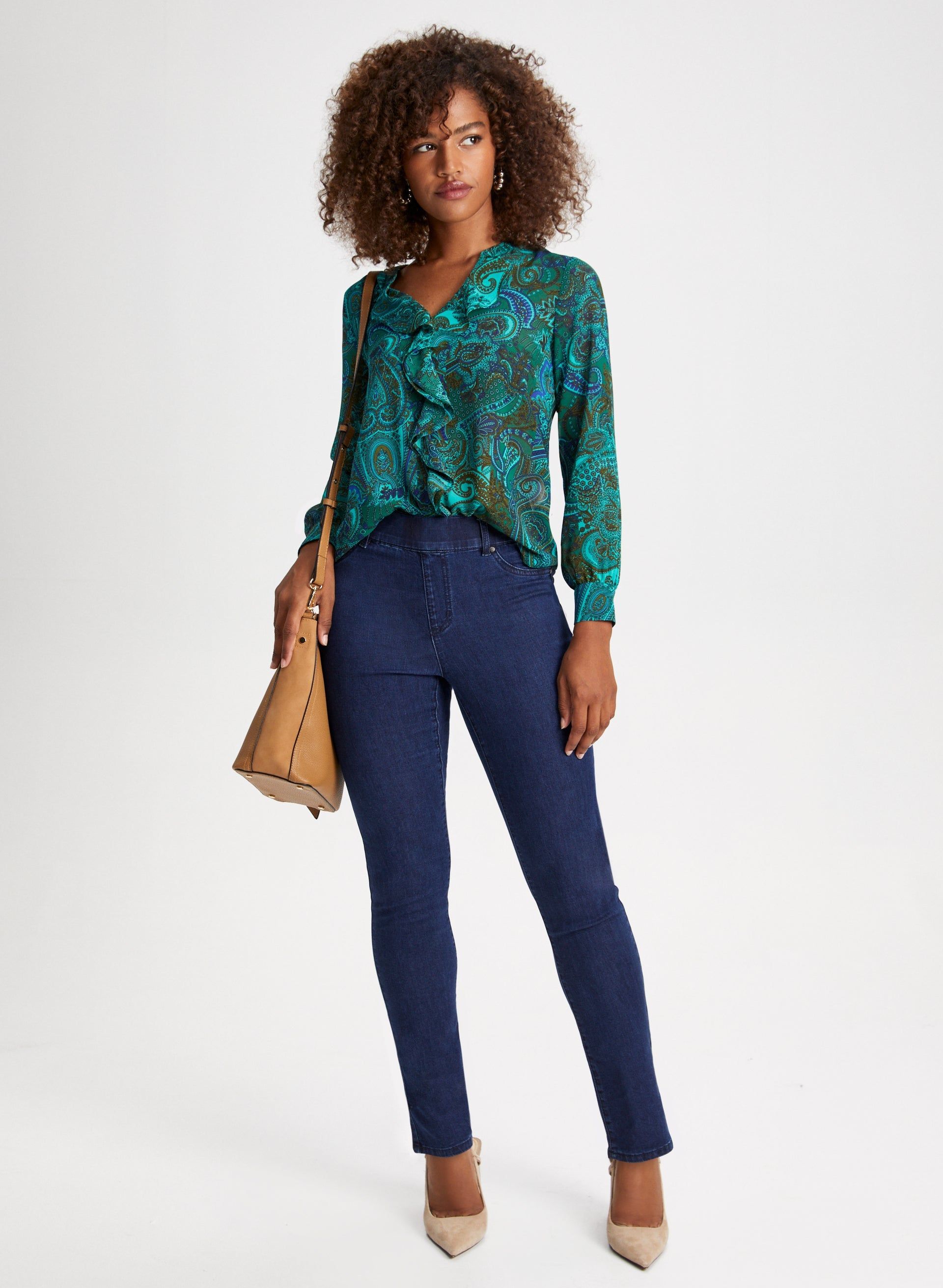 Paisley Print Ruffle Blouse sold by Laura product image thumbnail 3