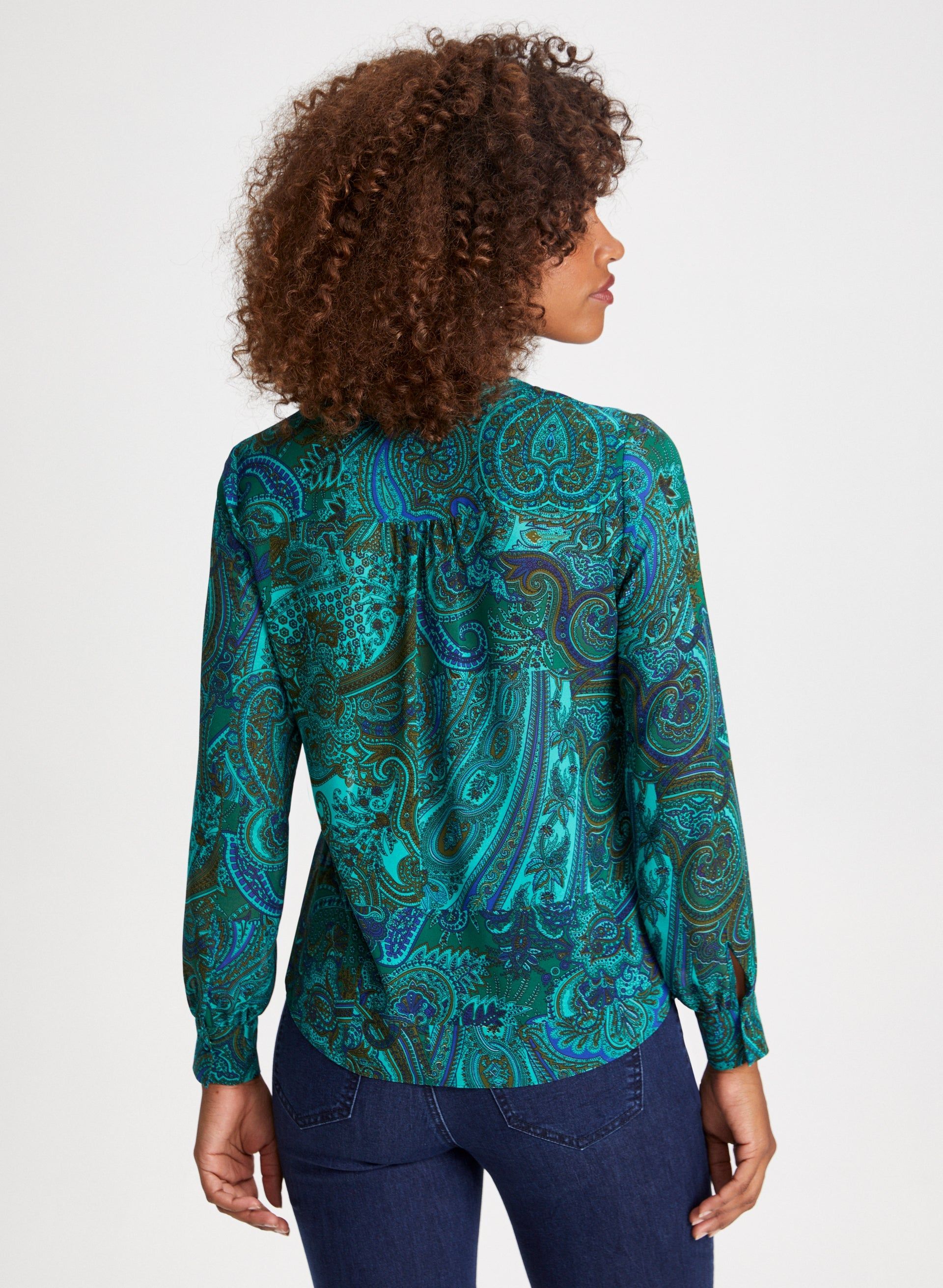 Paisley Print Ruffle Blouse sold by Laura product image thumbnail 4