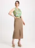 Paisley Sleeveless Blouse & Front Slit Midi Skirt sold by Laura
