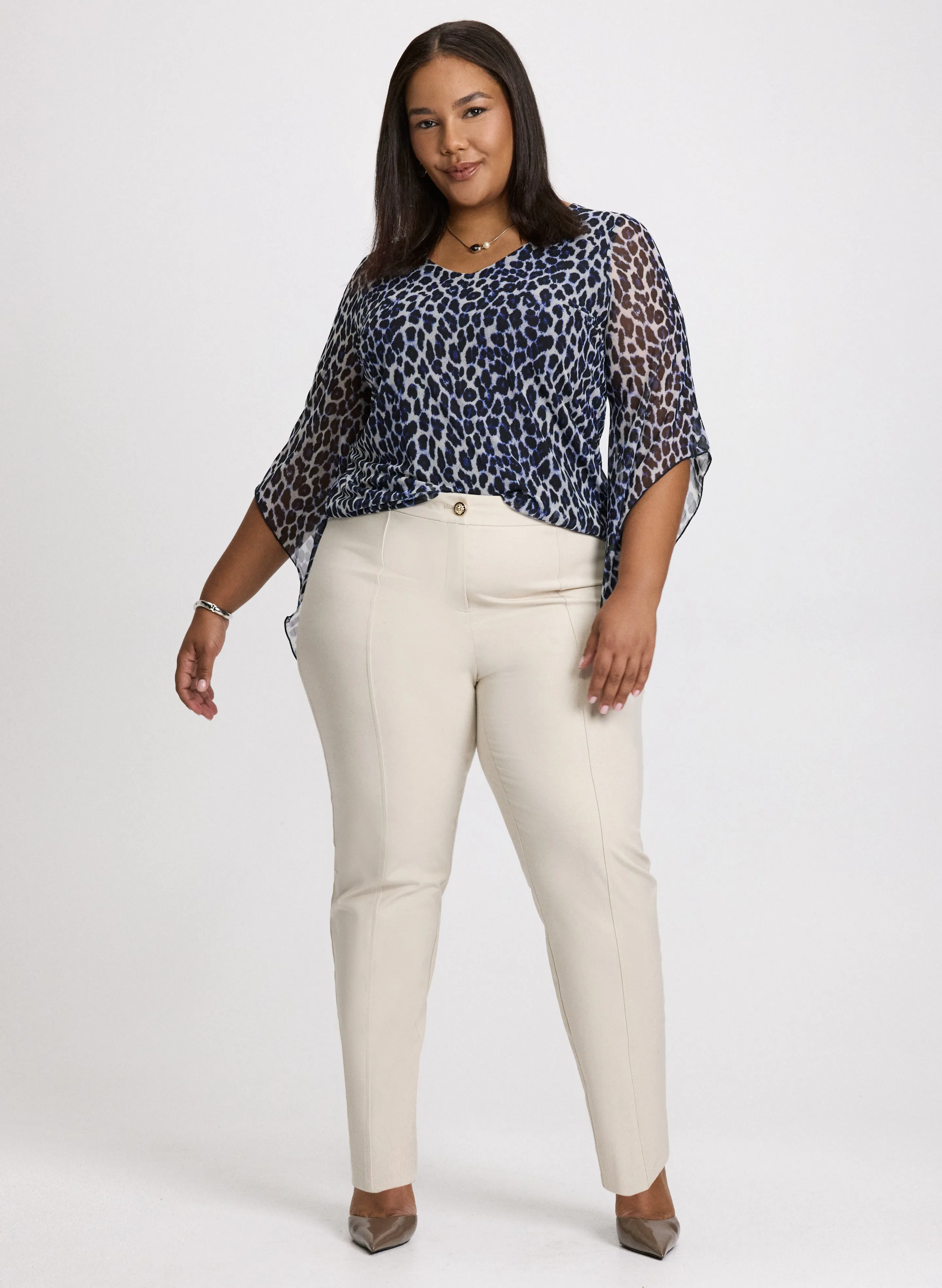 Animal Print Flared Sleeve Top sold by Laura product image thumbnail 3