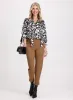 Abstract Print Blouse & Slit Hem Pants sold by Laura