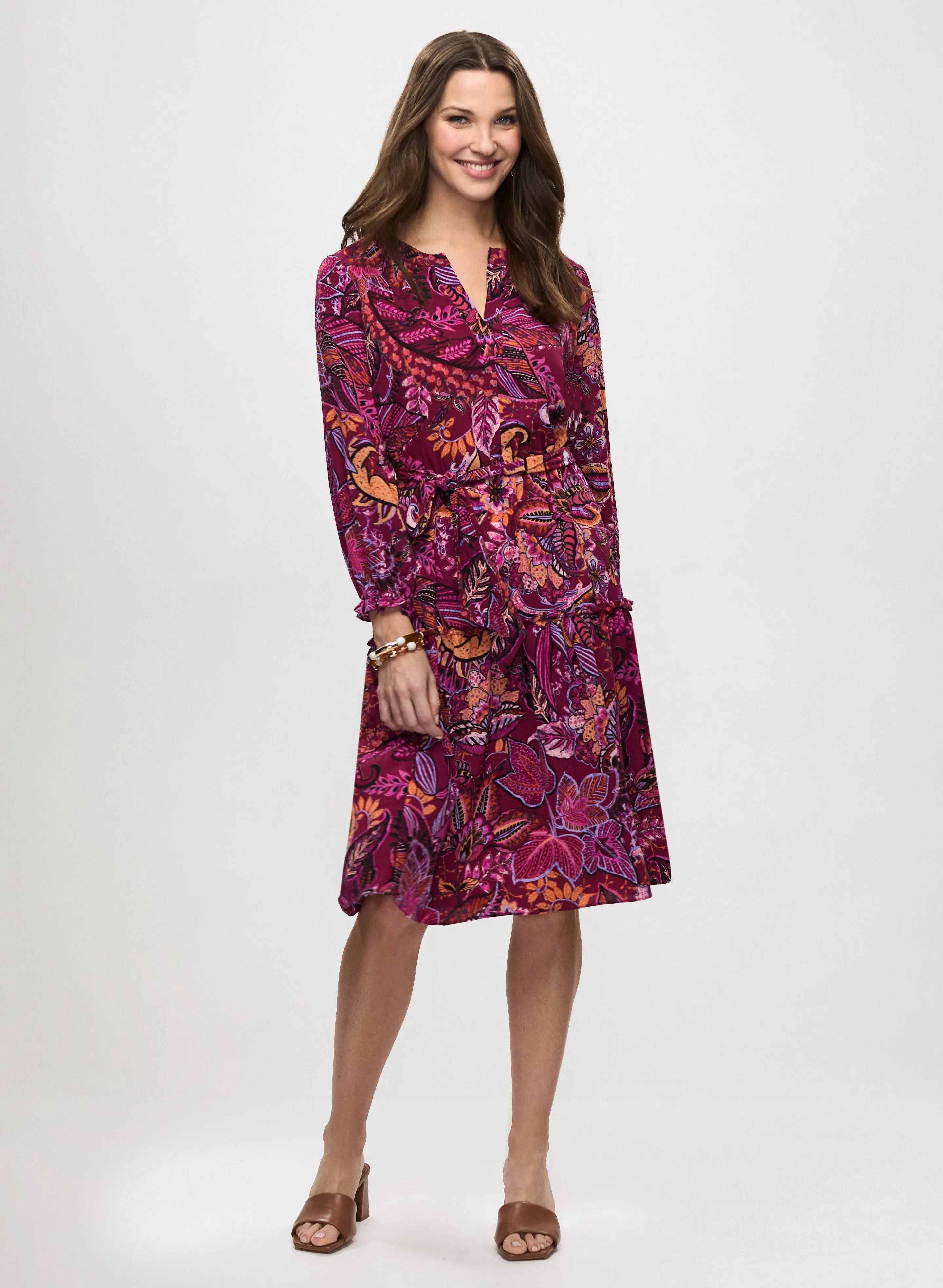 Tiered Popover Dress & Beaded Bracelet Set sold by Laura