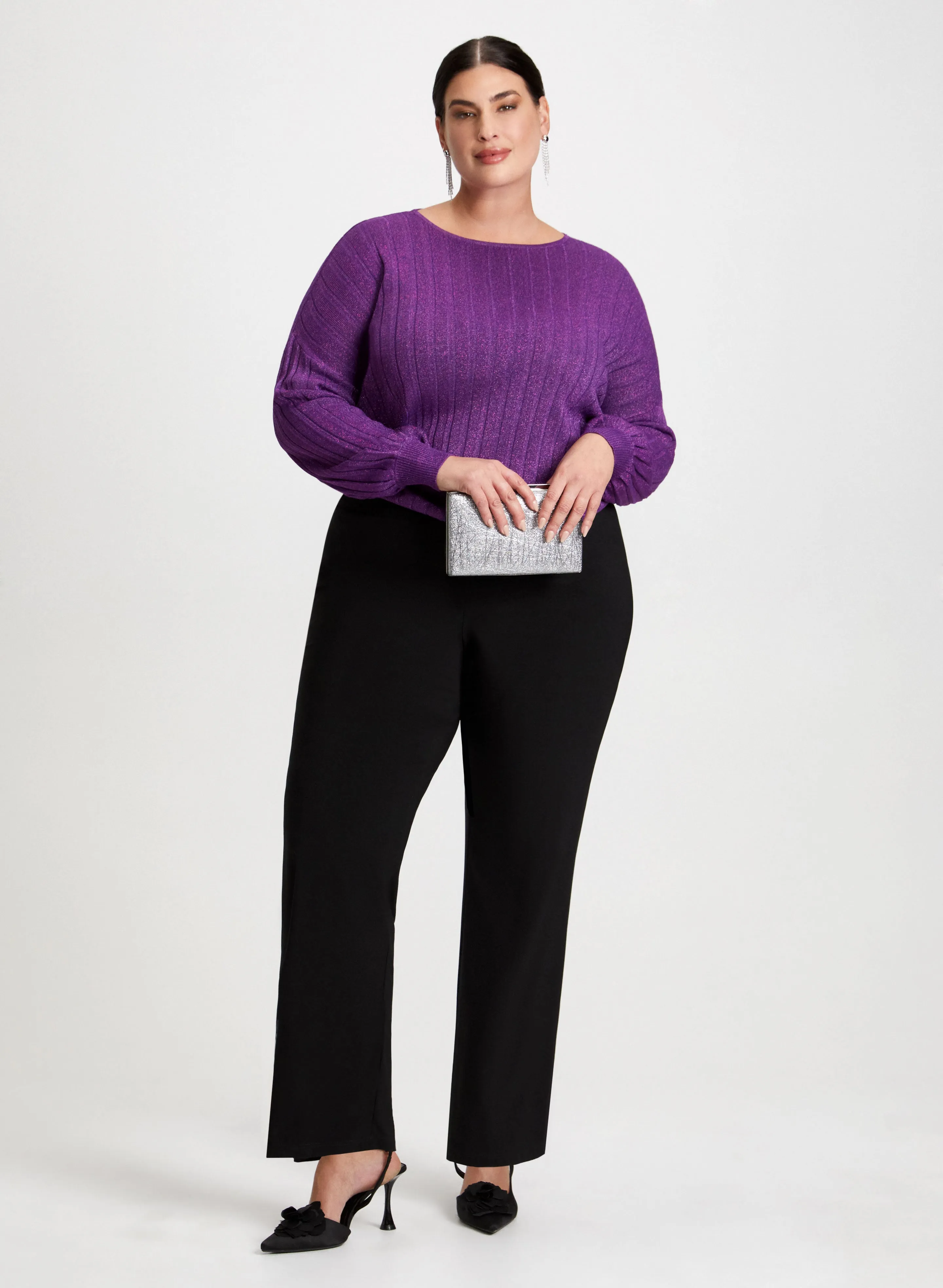 Pleat Stitch Sweater & Wide Leg Pants sold by Laura