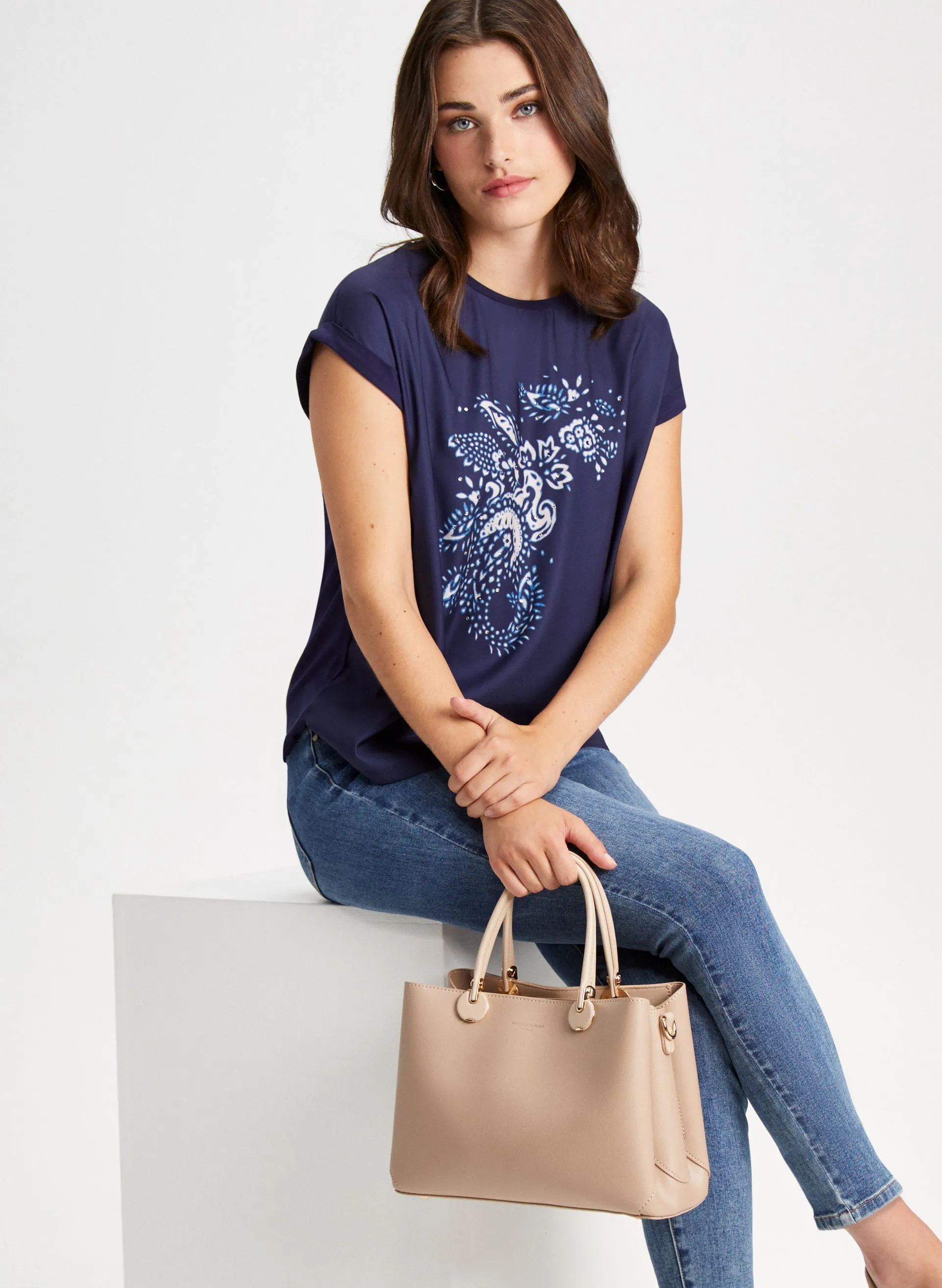 Paisley Print Tee sold by Laura product image thumbnail 3