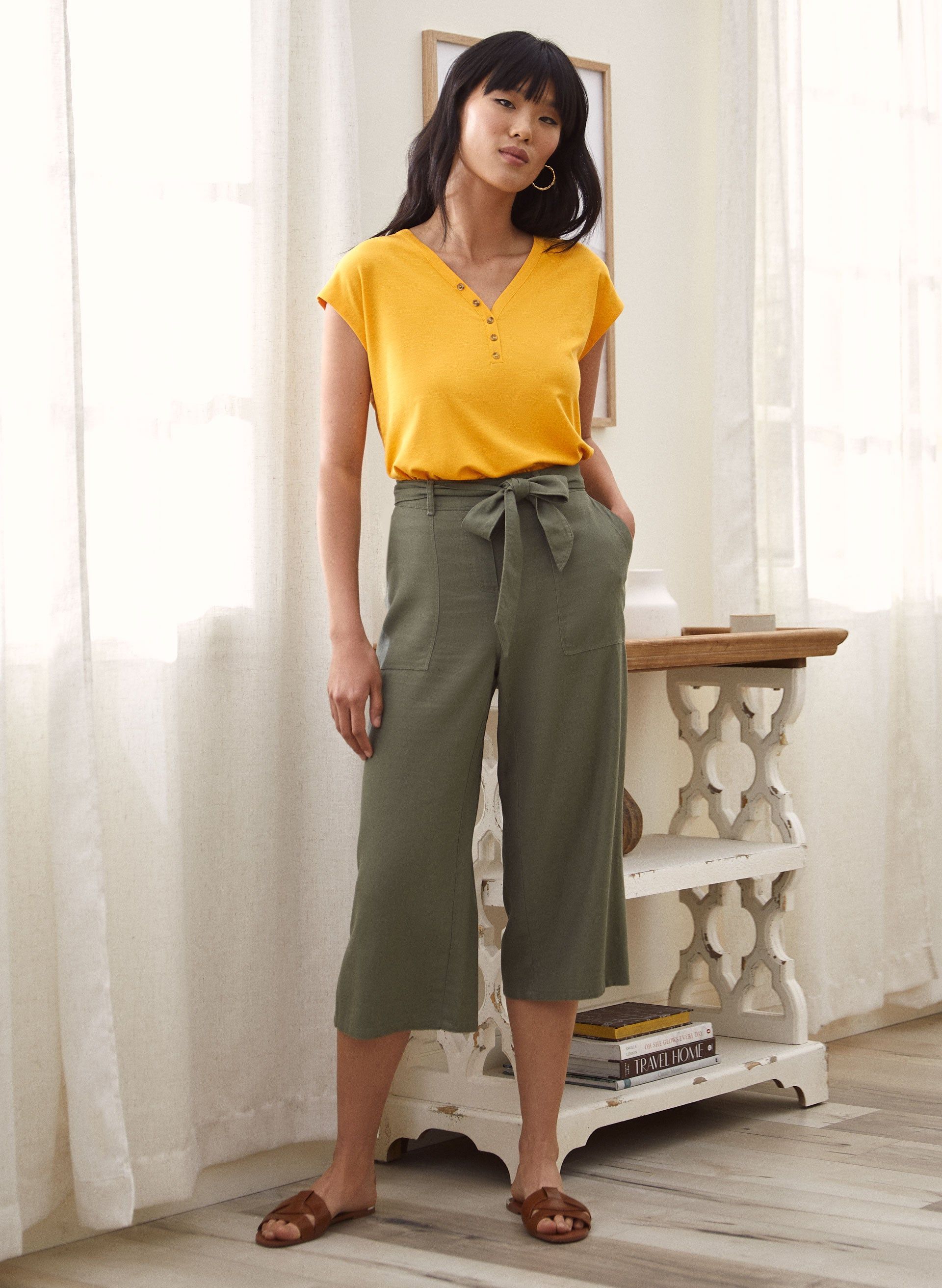 Drop Shoulder Henley Tee sold by Laura product image thumbnail 3