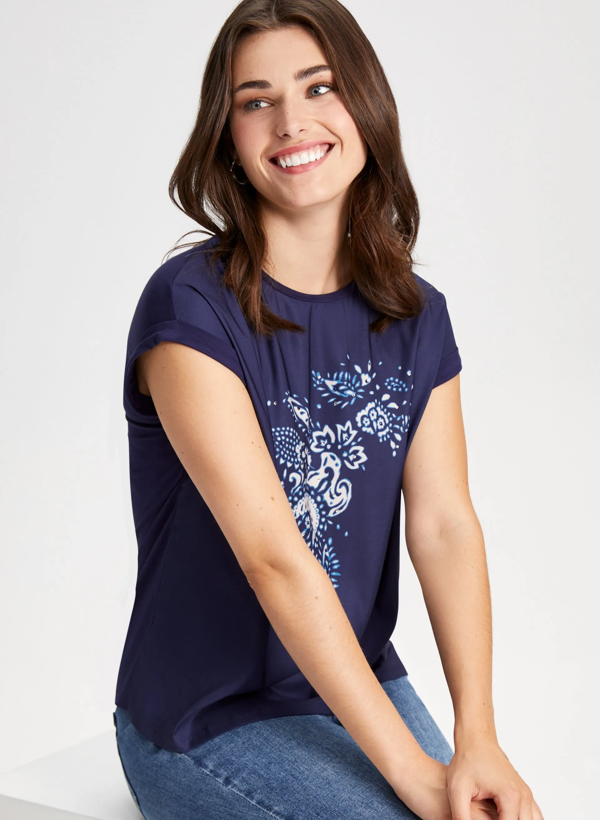 Paisley Print Tee sold by Laura product image thumbnail 5