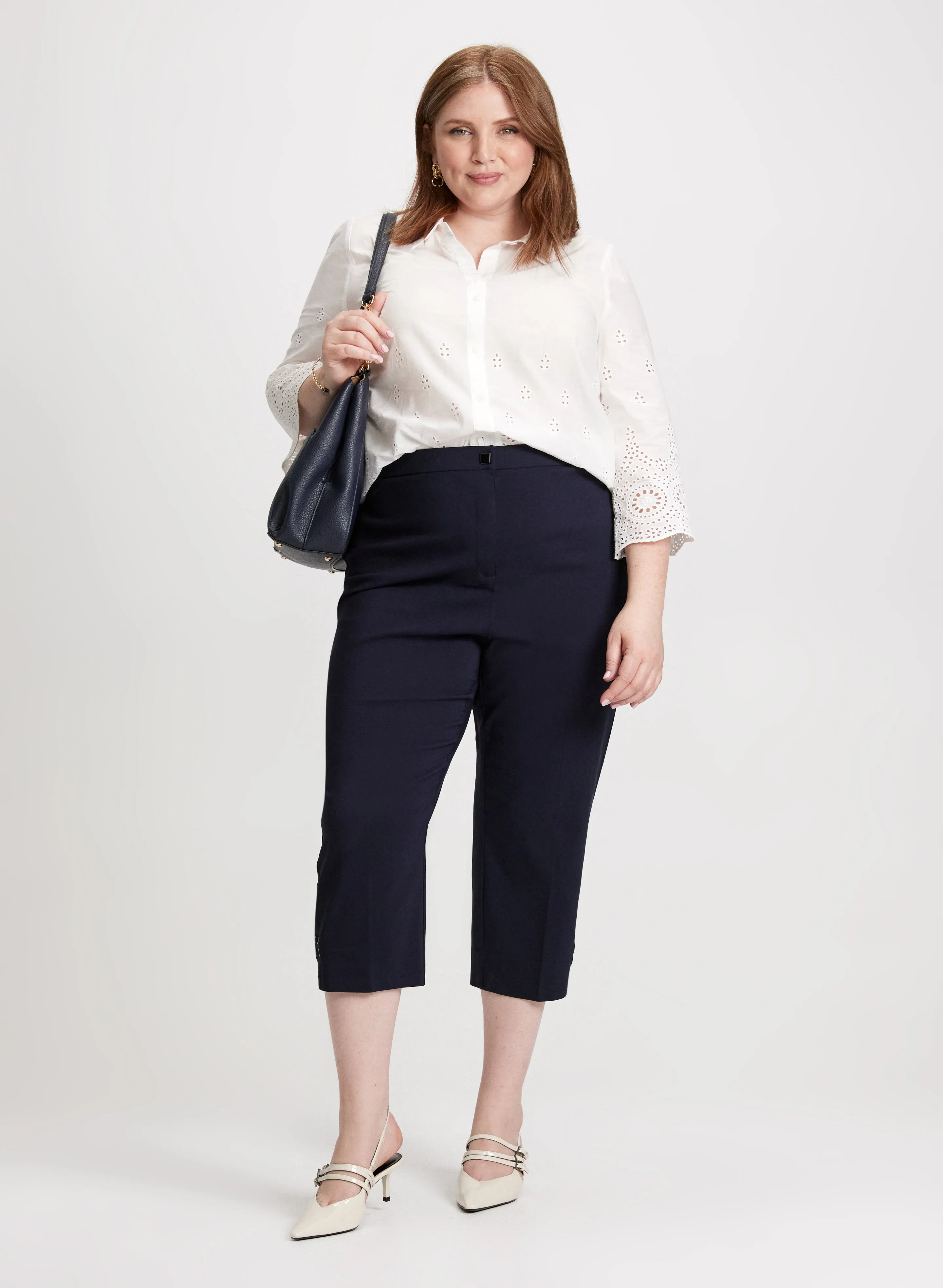 Embroidered Detail Blouse & Bengaline Capris sold by Laura