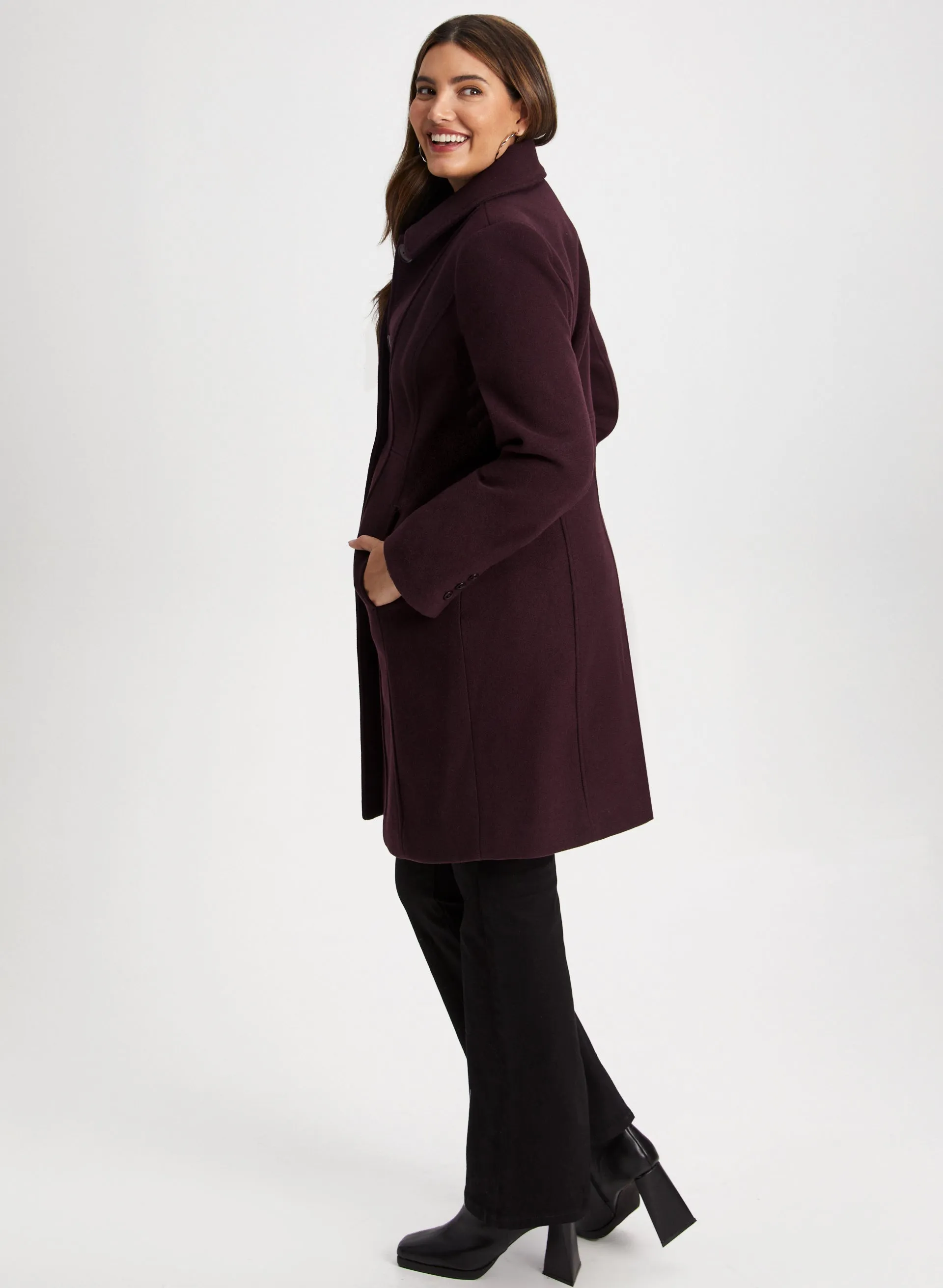 Stretch Wool Blend Coat sold by Laura product image thumbnail 2