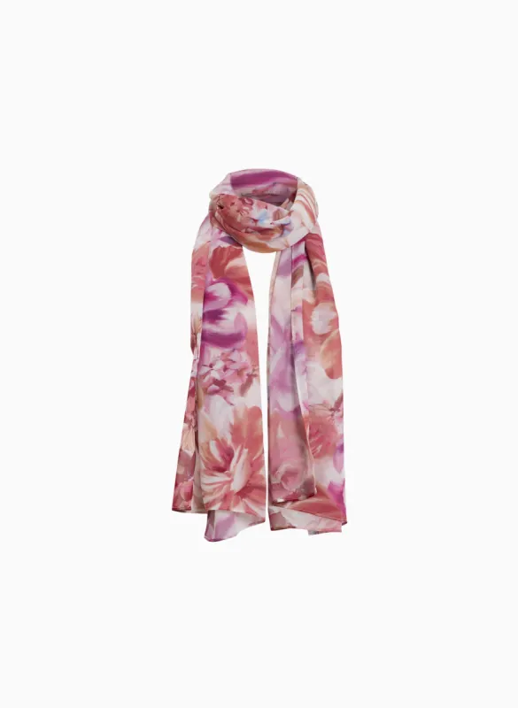 Petal Print Chiffon Scarf sold by Laura