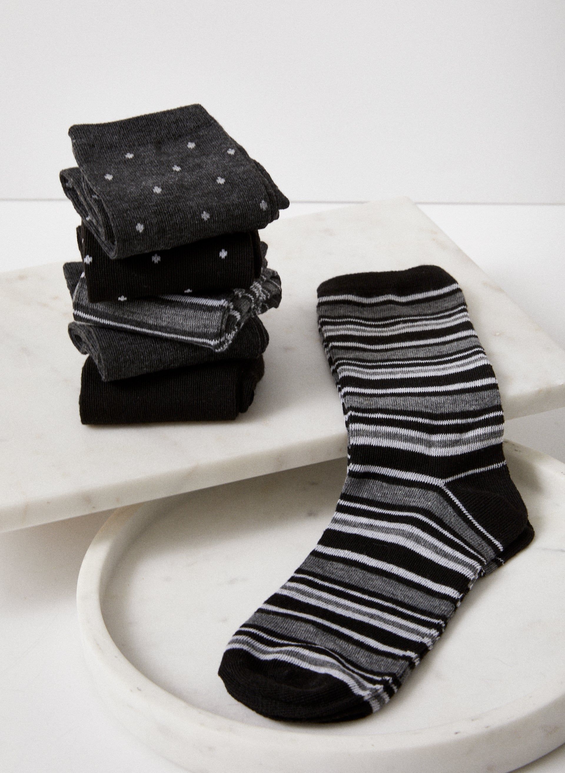 Multi-Print Crew Socks 6-Pack sold by Laura