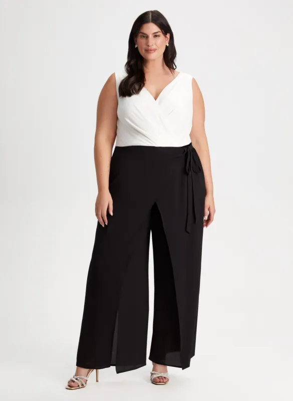 Crossover Colour Block Jumpsuit sold by Laura