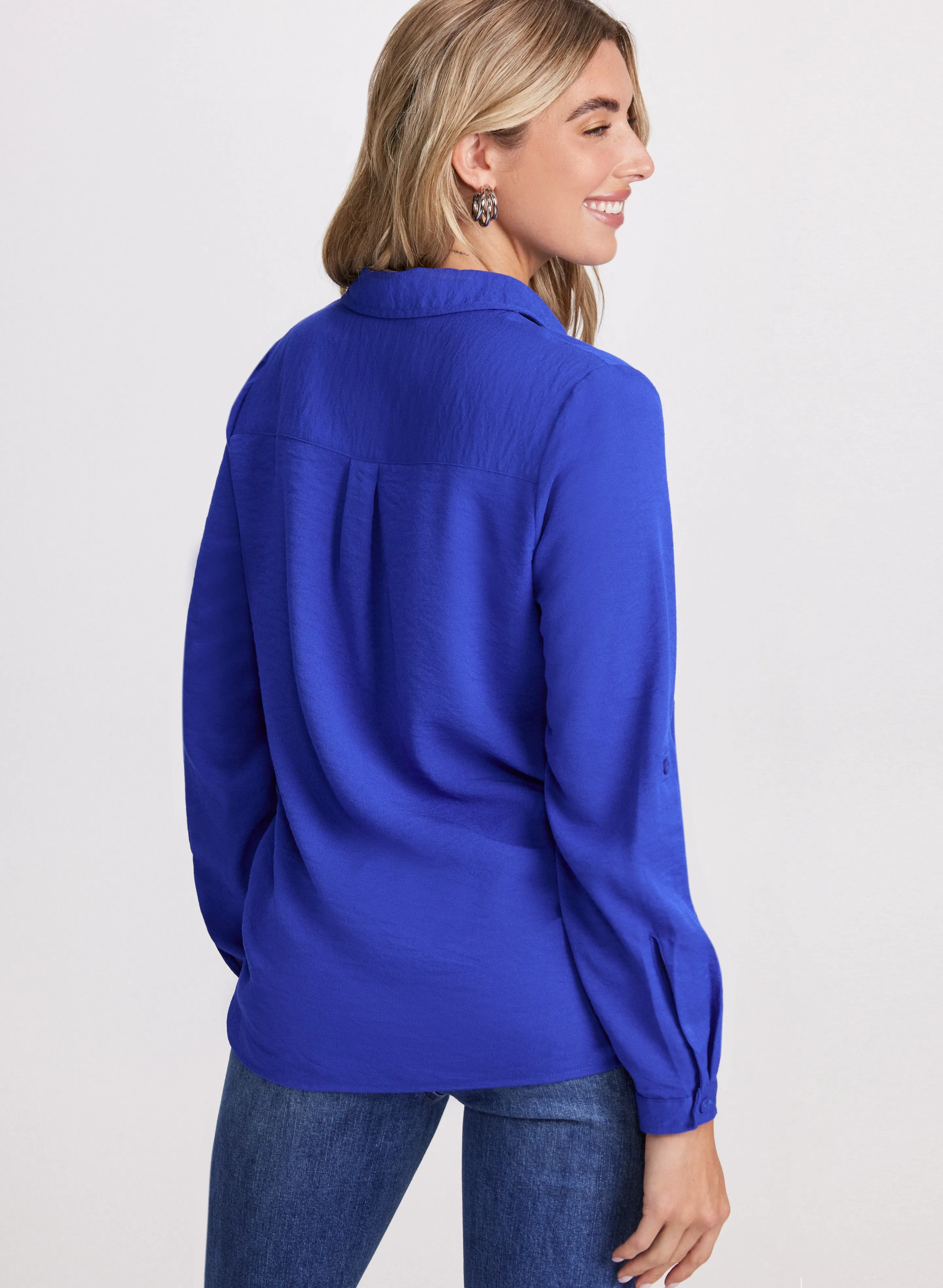 Ruched Button-Down Blouse sold by Laura product image thumbnail 4