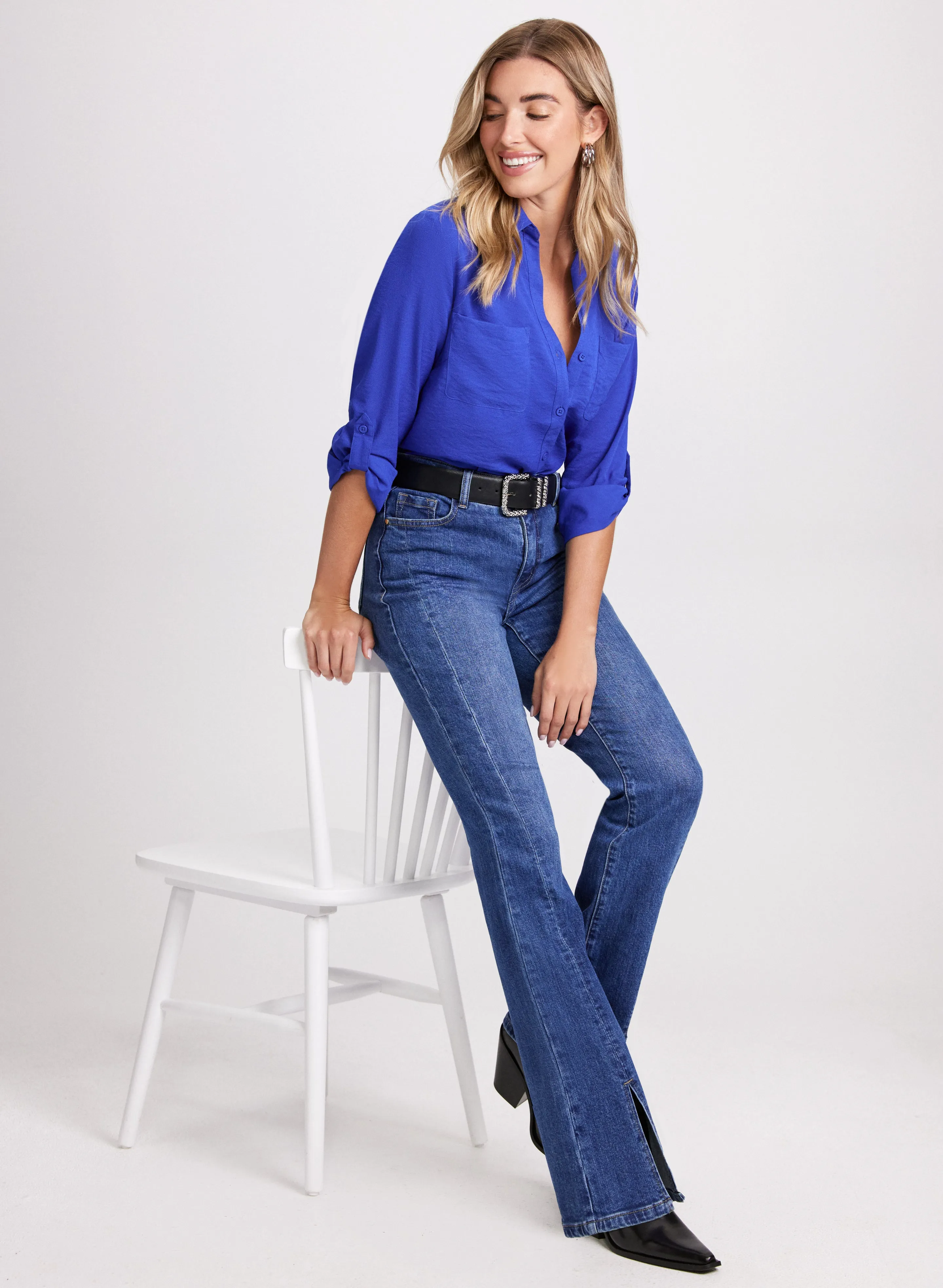 Ruched Button-Down Blouse sold by Laura product image thumbnail 3