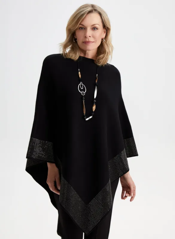 Stone Border Popover Poncho sold by Laura