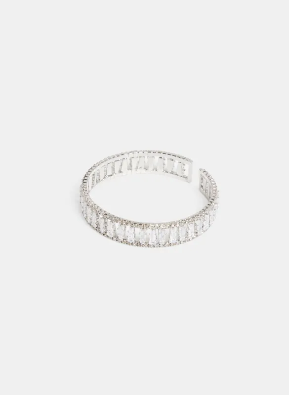 Open Cuff Cubic Zirconia Bracelet sold by Laura