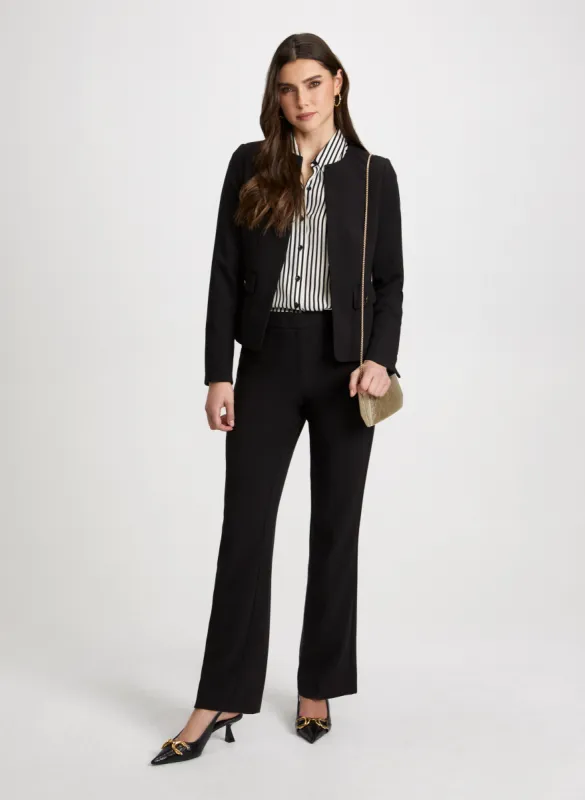 Cropped Collarless Jacket & Wide Leg Pants sold by Laura