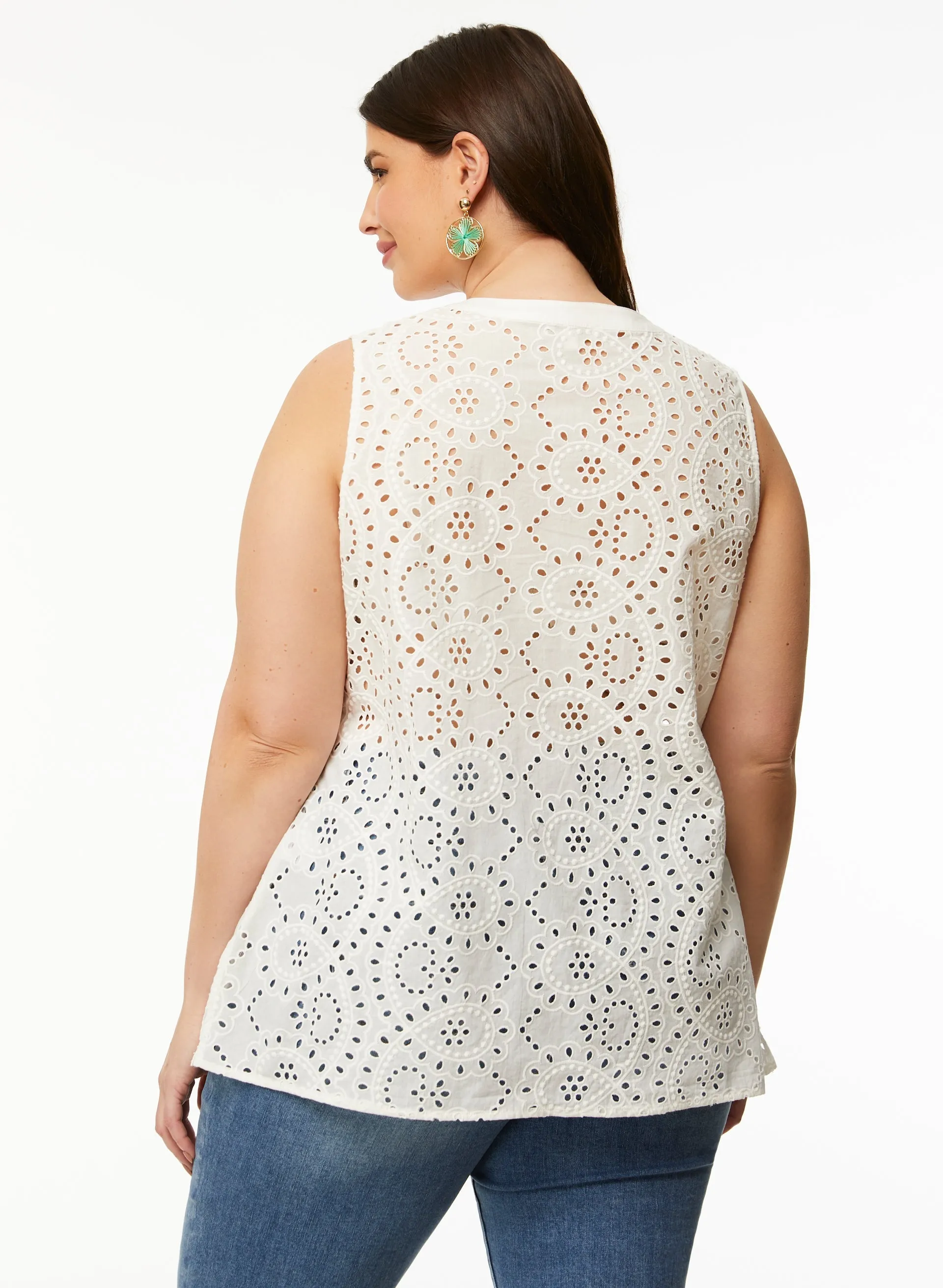 Sleeveless Eyelet Blouse sold by Laura product image thumbnail 2