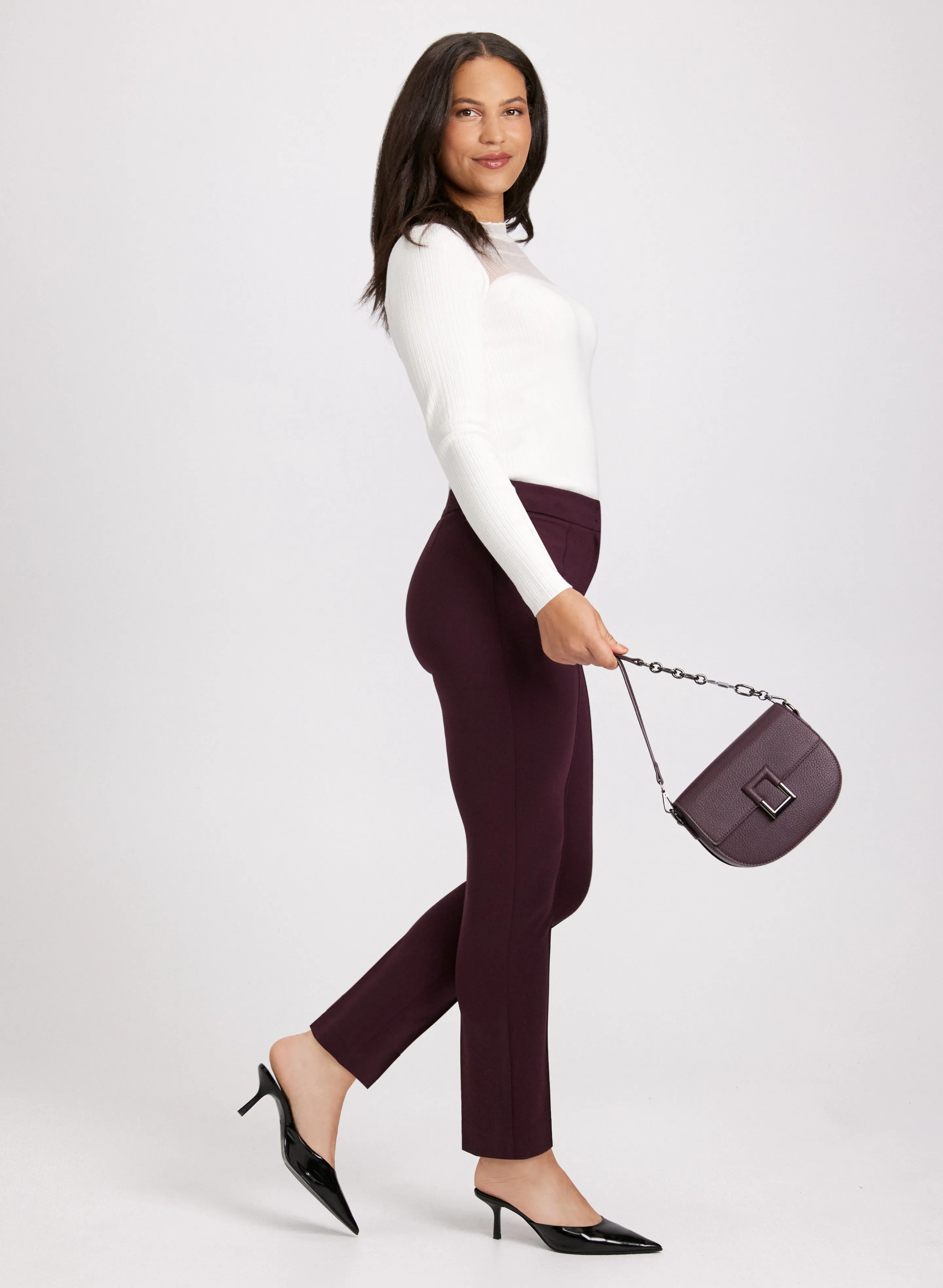 Emma Pintuck Detail Slim-Leg Pants – Regular sold by Laura product image thumbnail 2