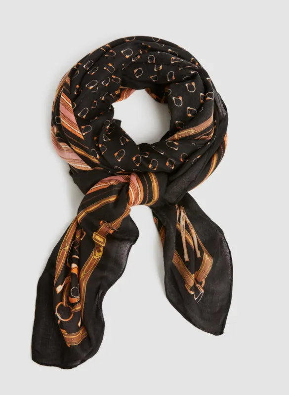 Geometric Horseshoe Print Scarf sold by Laura