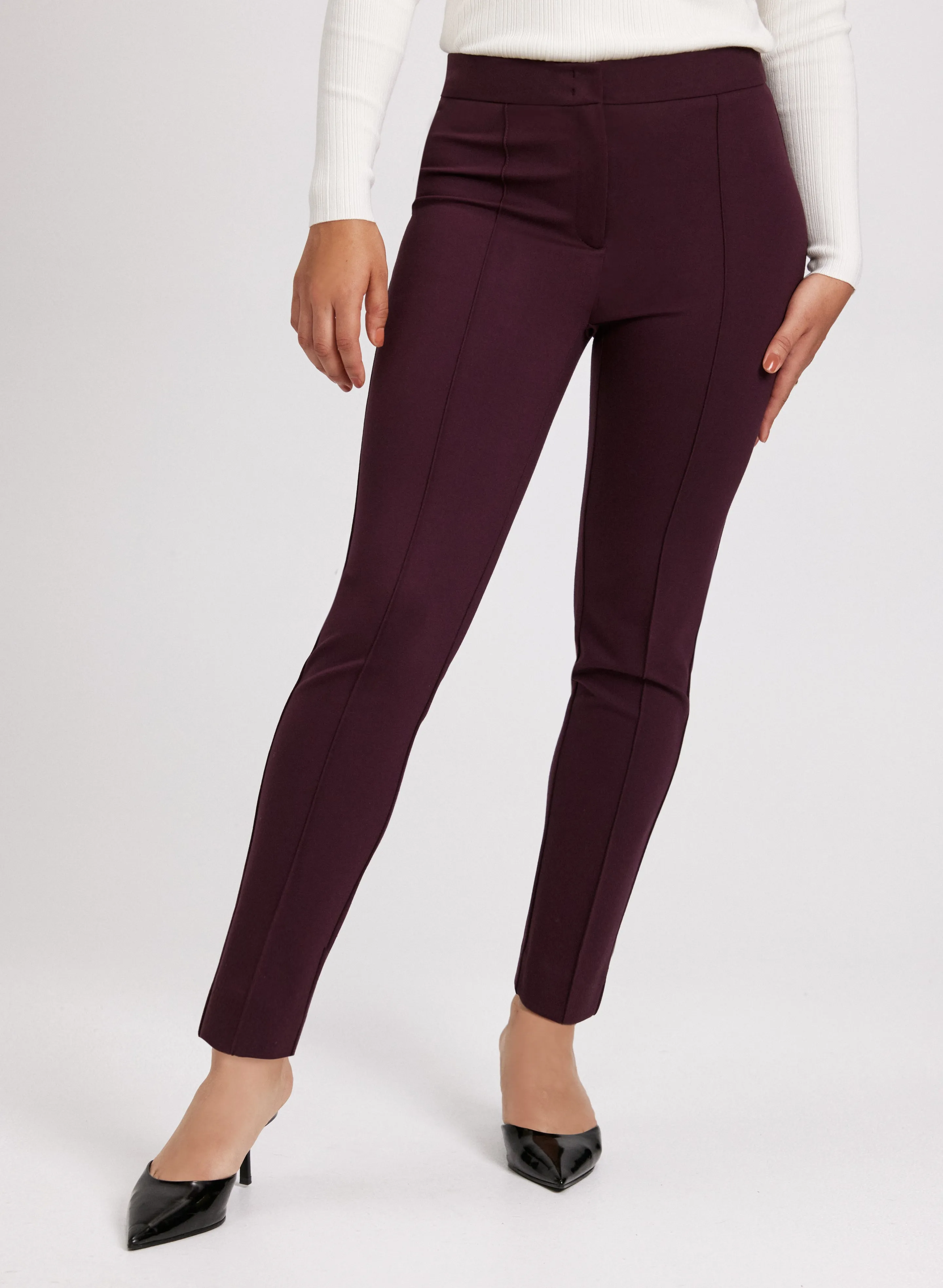Emma Pintuck Detail Slim-Leg Pants – Regular sold by Laura