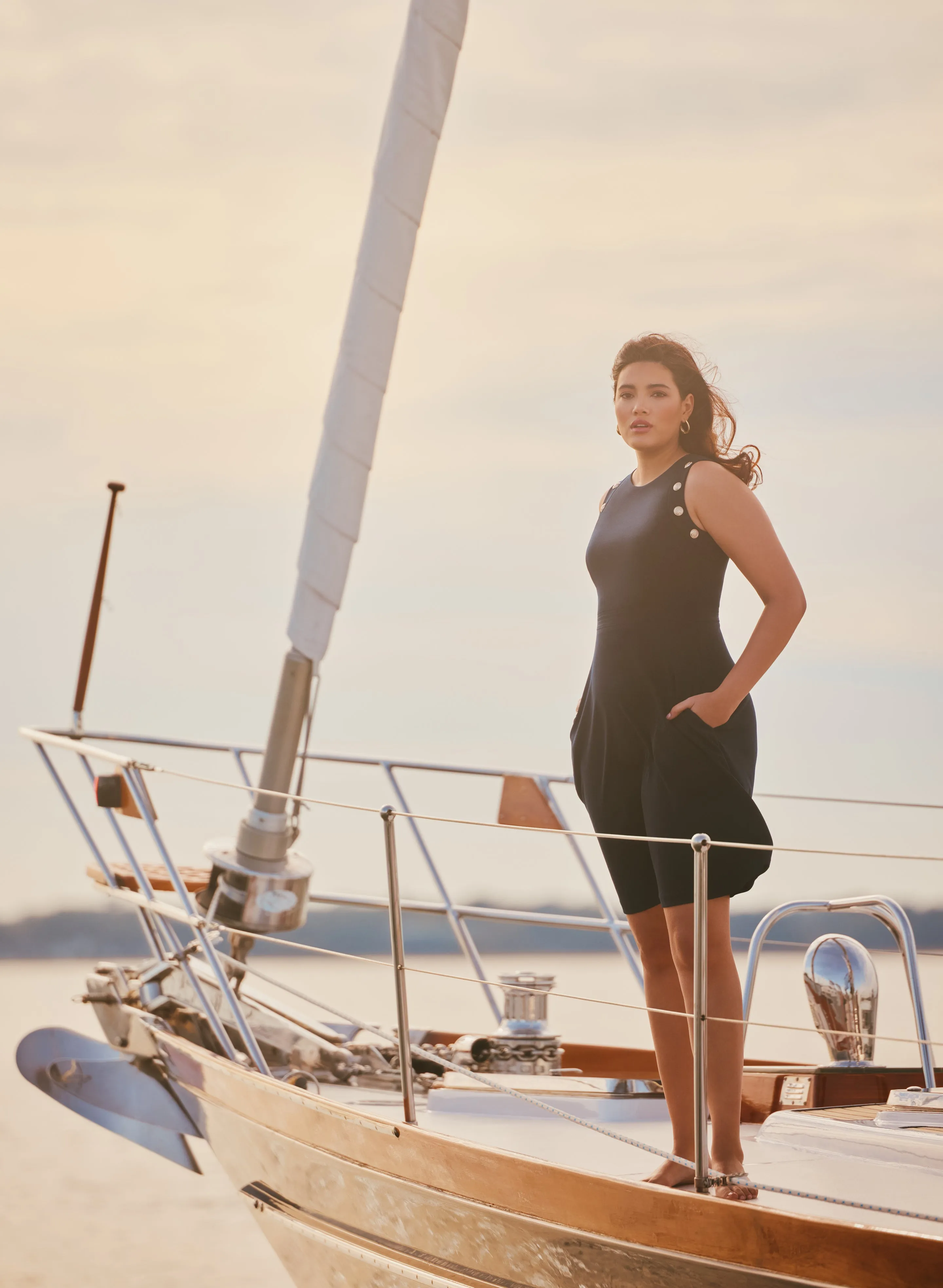 Button Detail Sleeveless Dress sold by Laura product image thumbnail 3