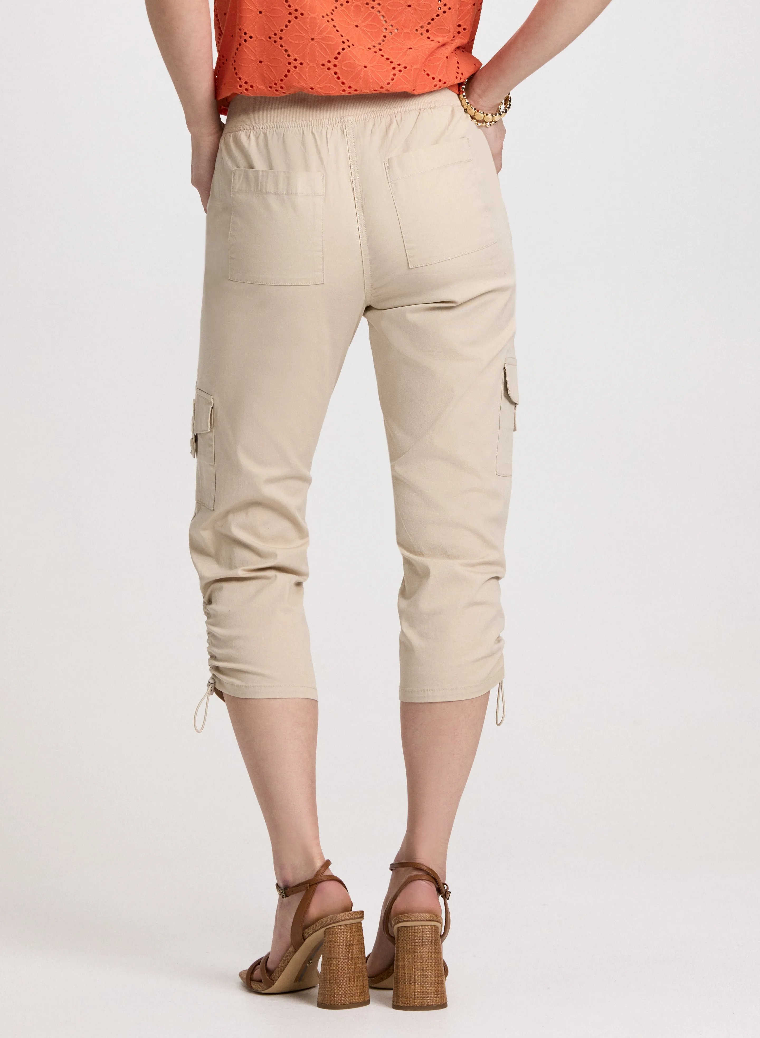 Cropped Drawstring Hem Cargo Pants sold by Laura product image thumbnail 2