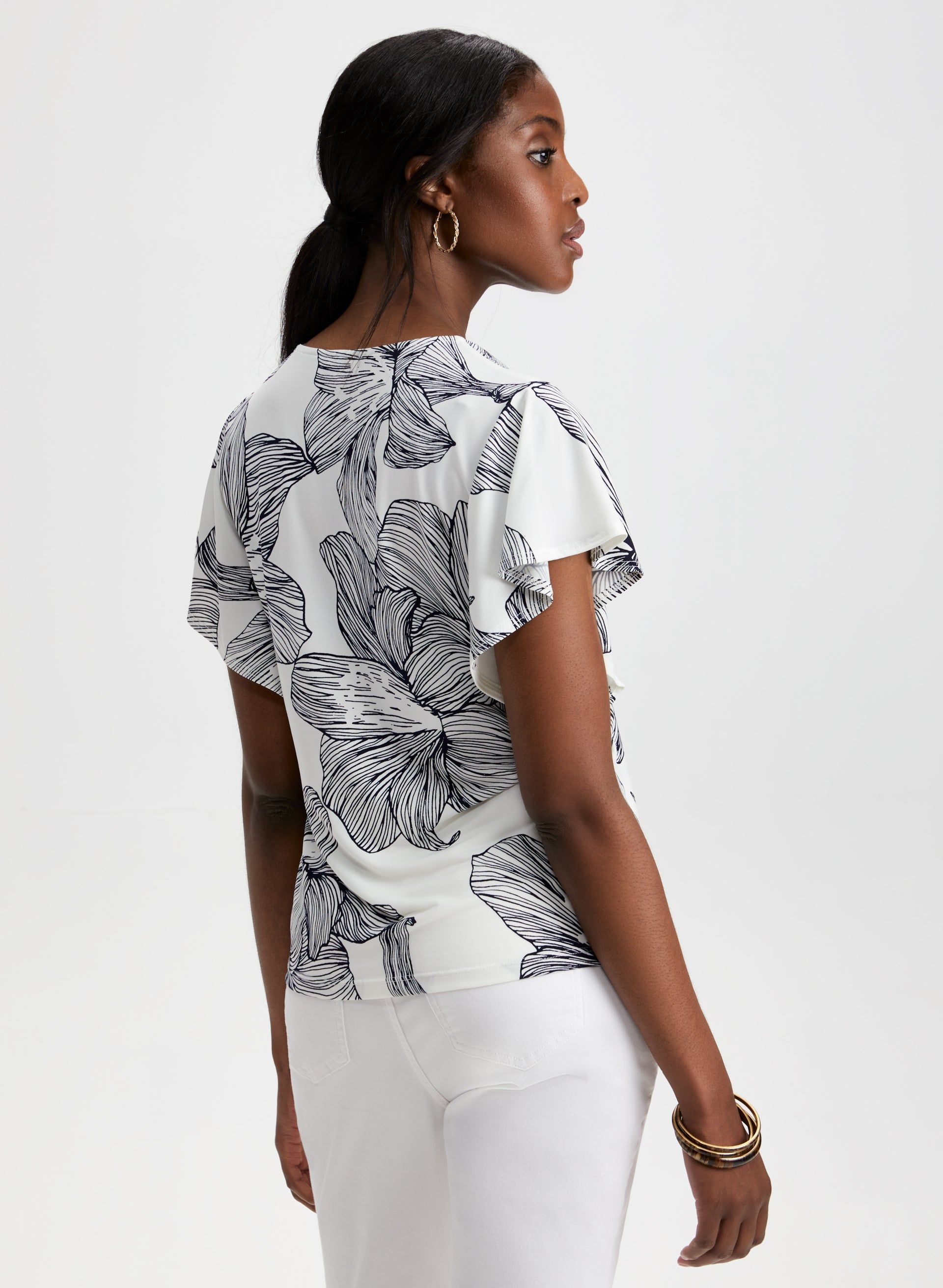 Floral Print Short Sleeve Top sold by Laura product image thumbnail 2
