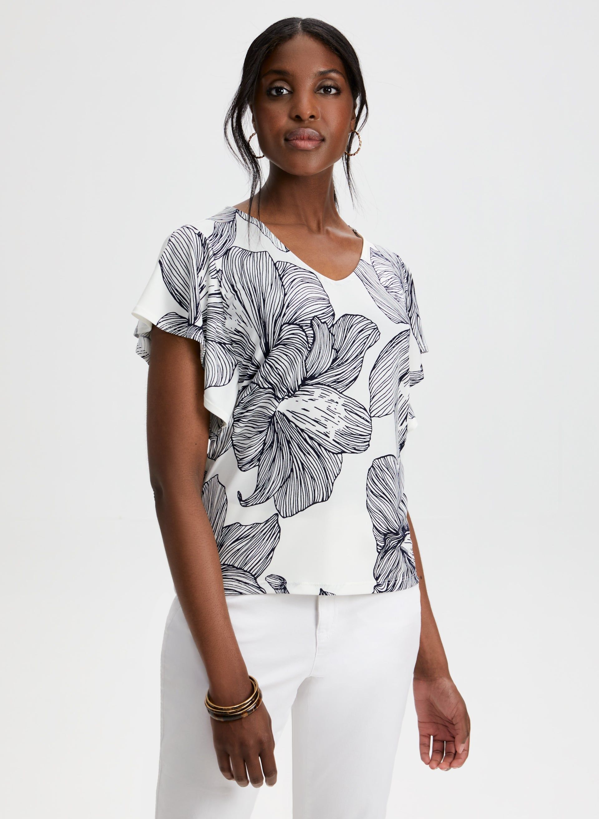 Floral Print Short Sleeve Top sold by Laura product image thumbnail 5