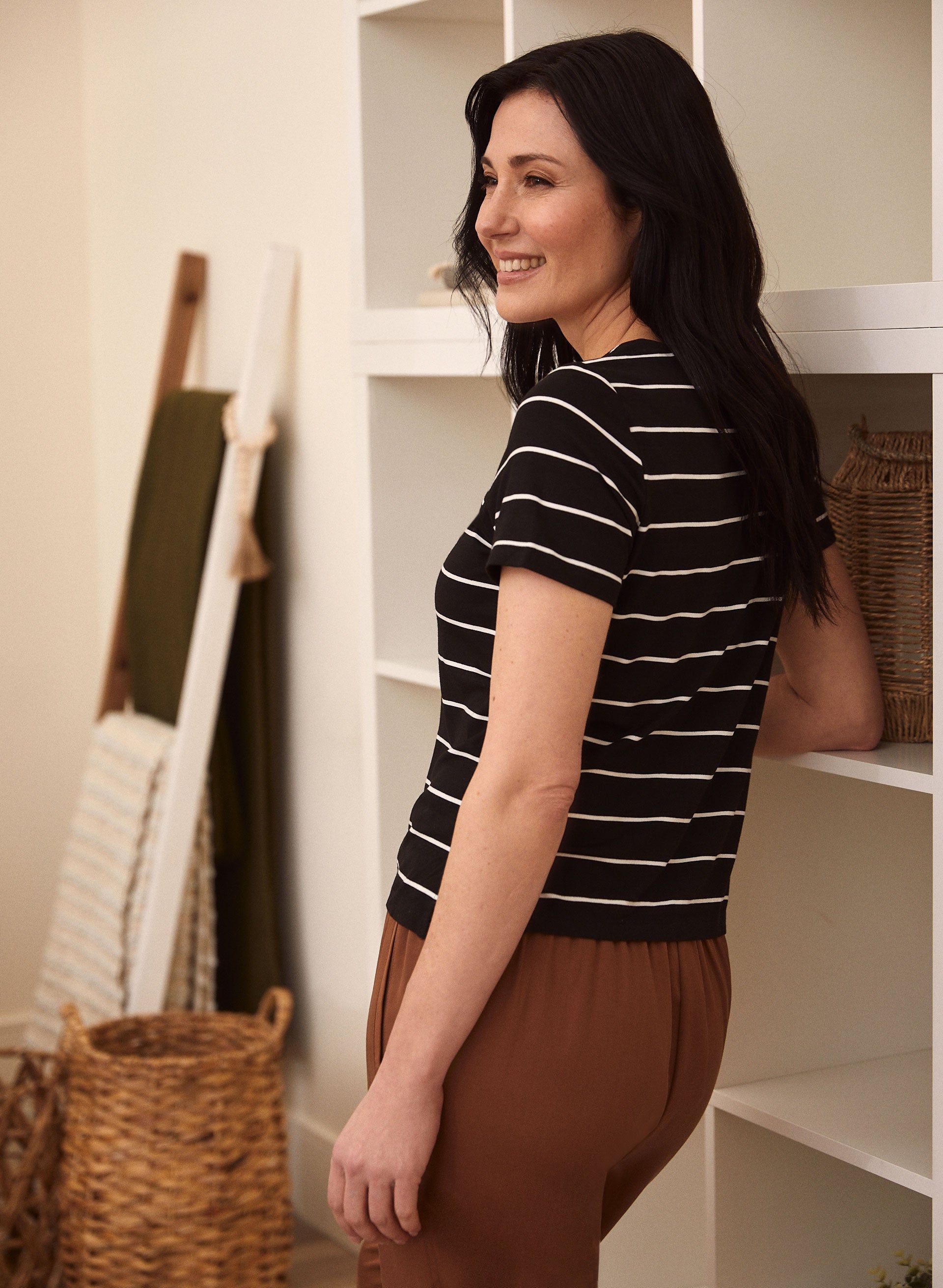 Striped Stud Detail Tee sold by Laura product image thumbnail 4