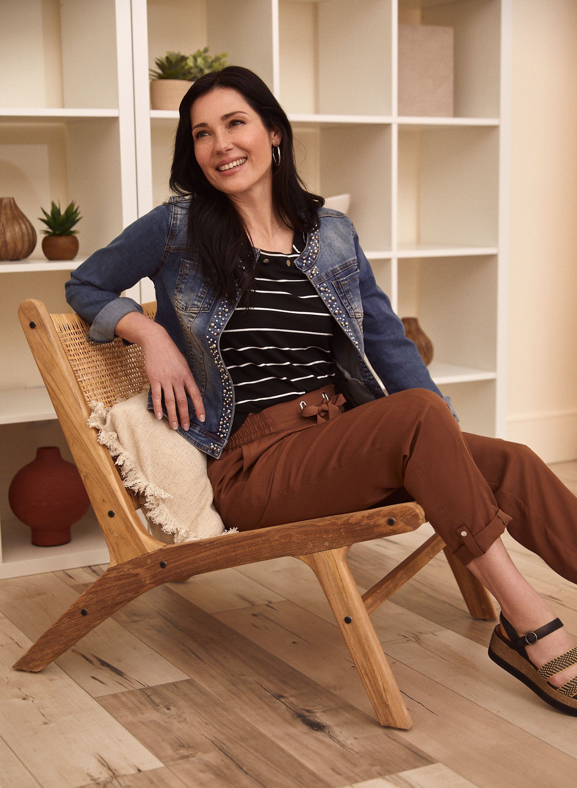 Striped Stud Detail Tee sold by Laura product image thumbnail 3