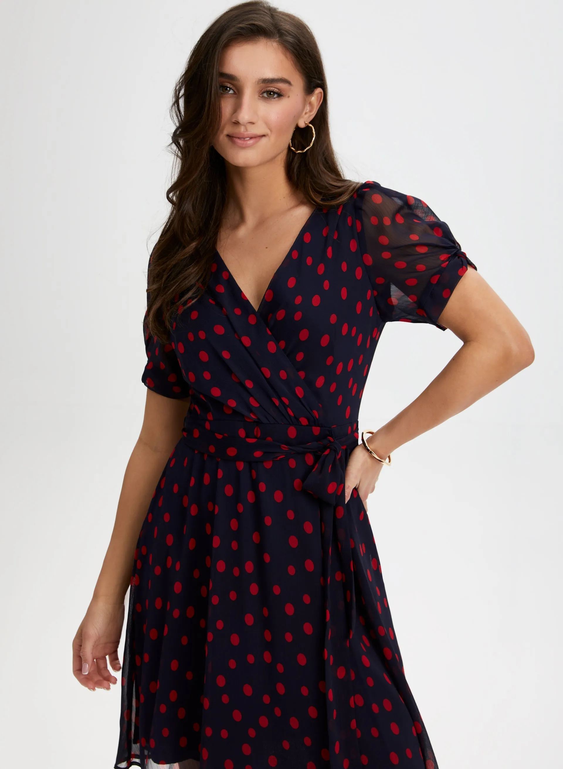 Polka Dot Print Dress sold by Laura product image thumbnail 5