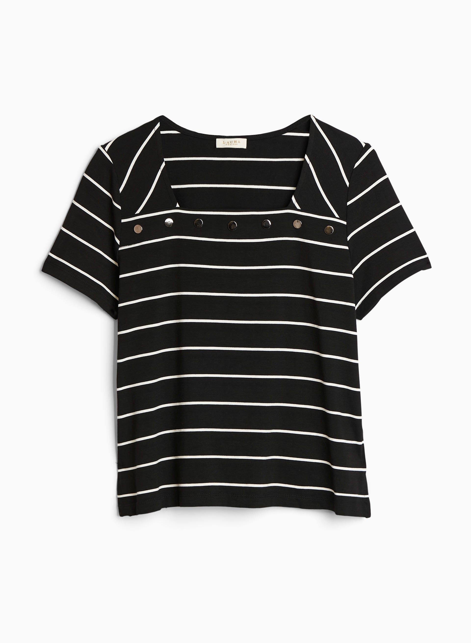 Striped Stud Detail Tee sold by Laura product image thumbnail 5