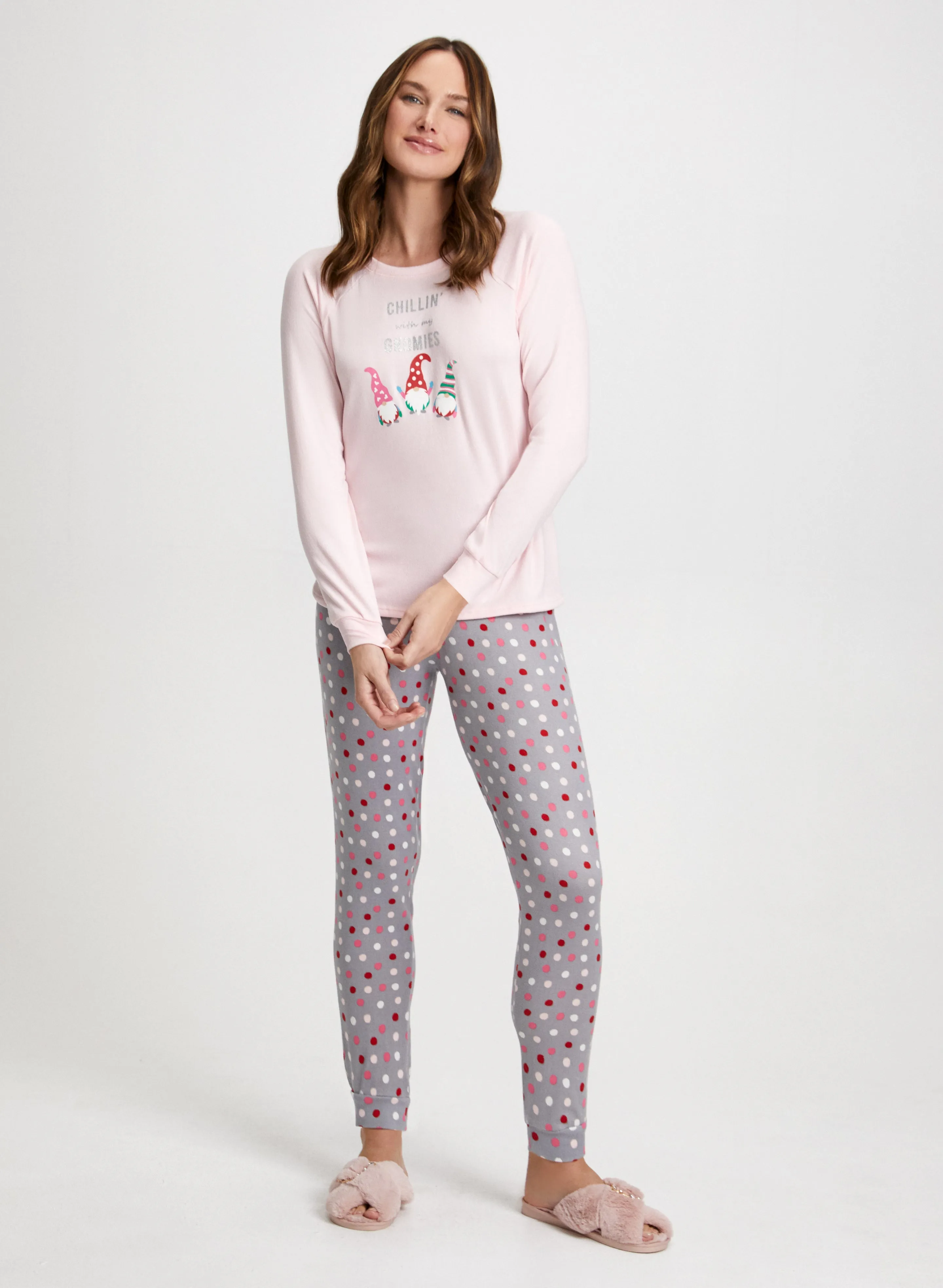 Polka Dot Motif Pyjama Set sold by Laura