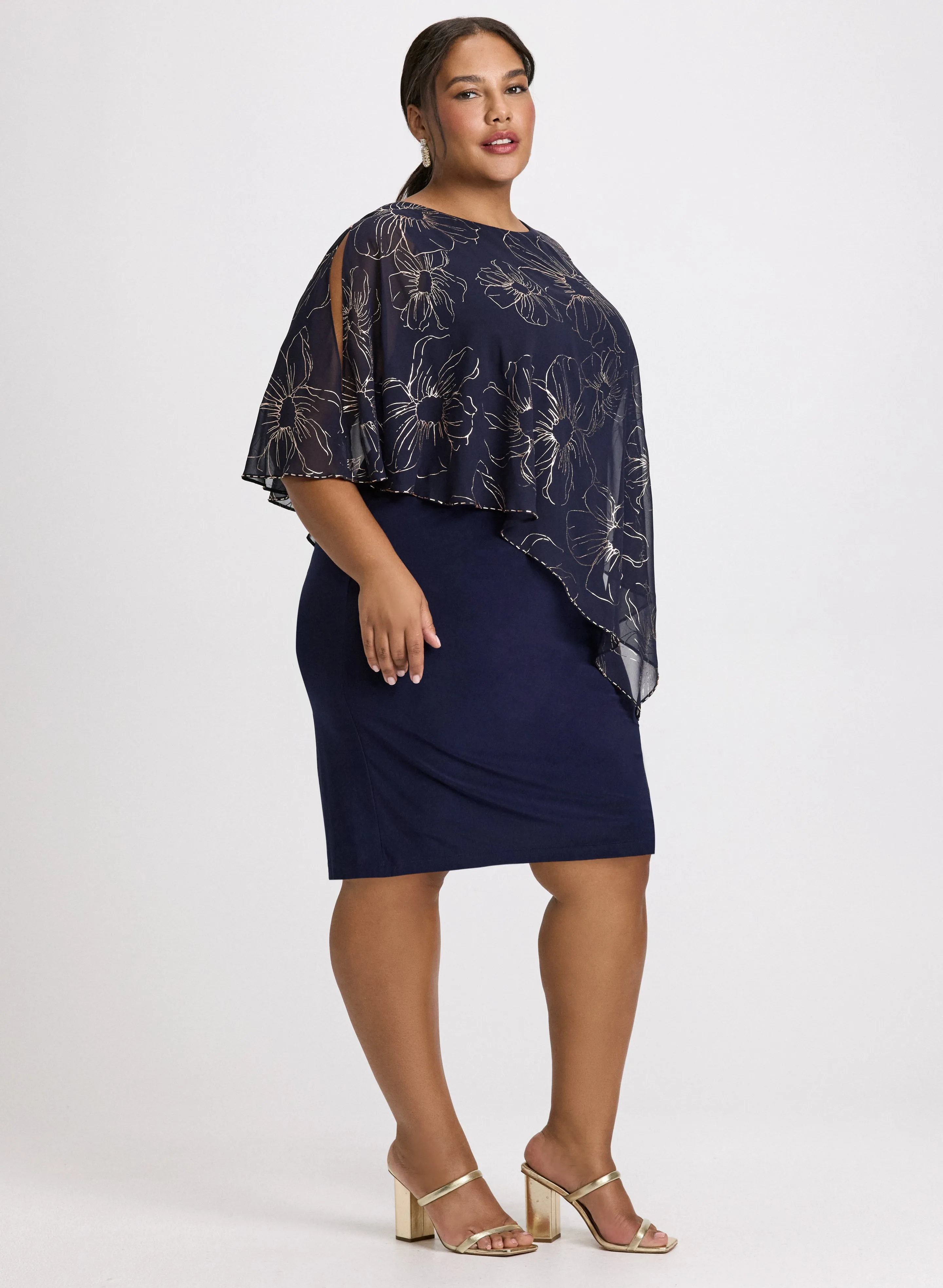 Capelet Effect Evening Dress sold by Laura product image thumbnail 2