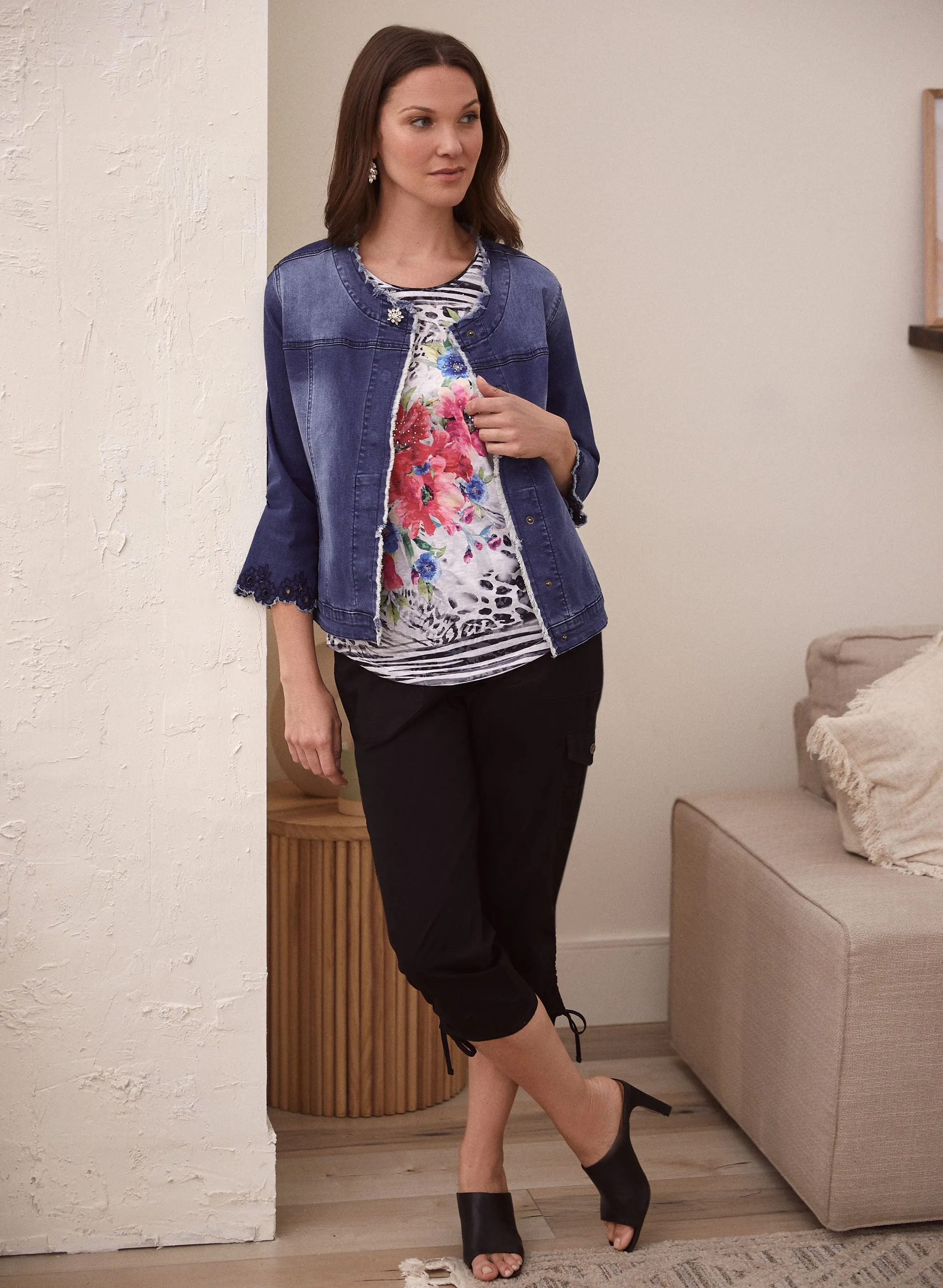 Floral & Animal Print Top sold by Laura product image thumbnail 3