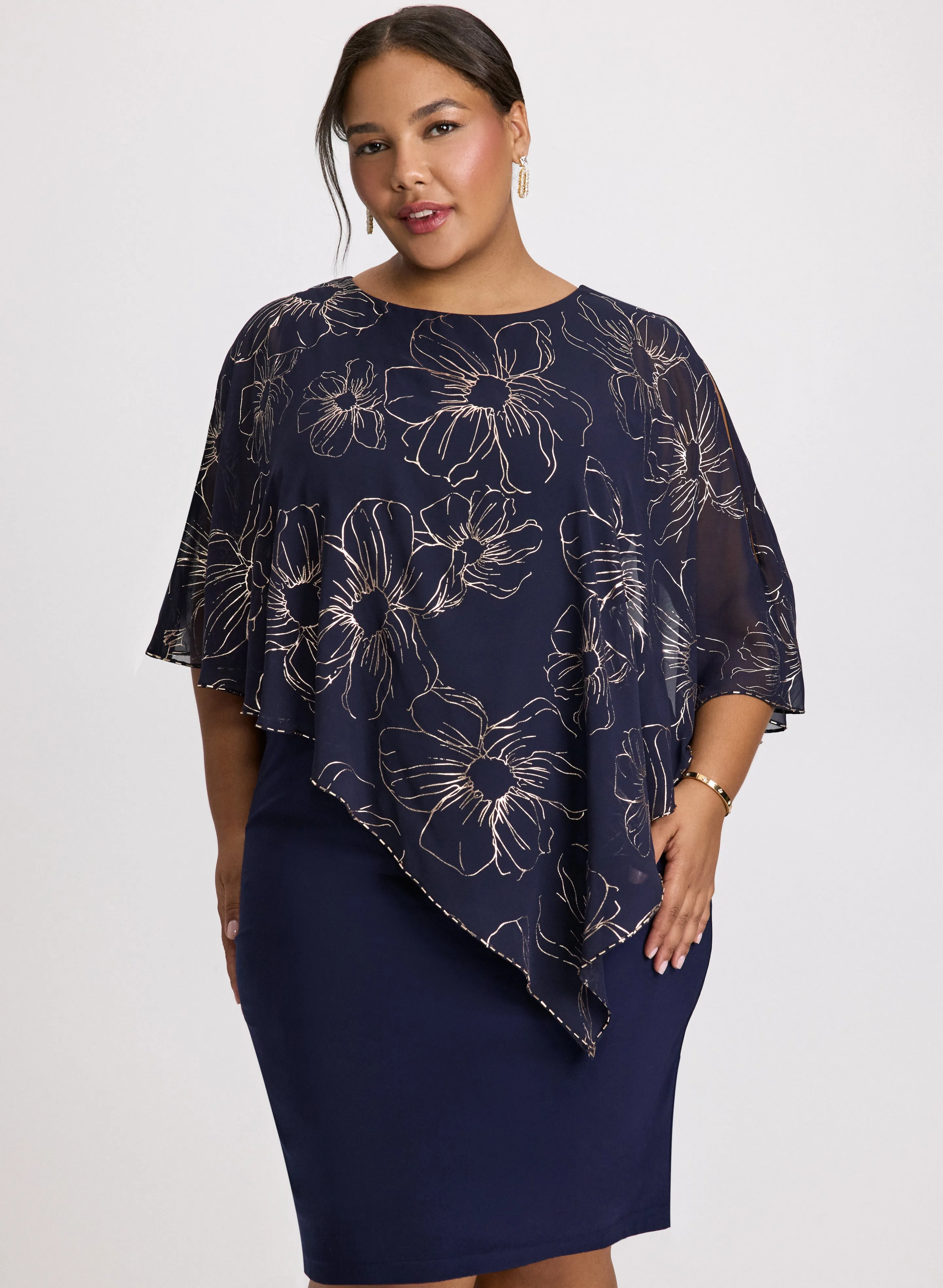 Capelet Effect Evening Dress sold by Laura product image thumbnail 4