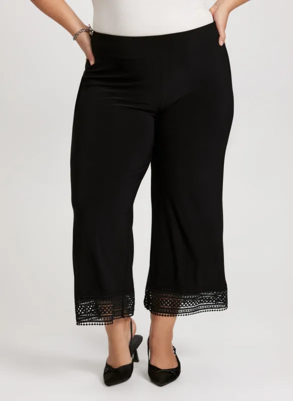 Joseph Ribkoff - Crochet Hem Wide Leg Pants made by Laura