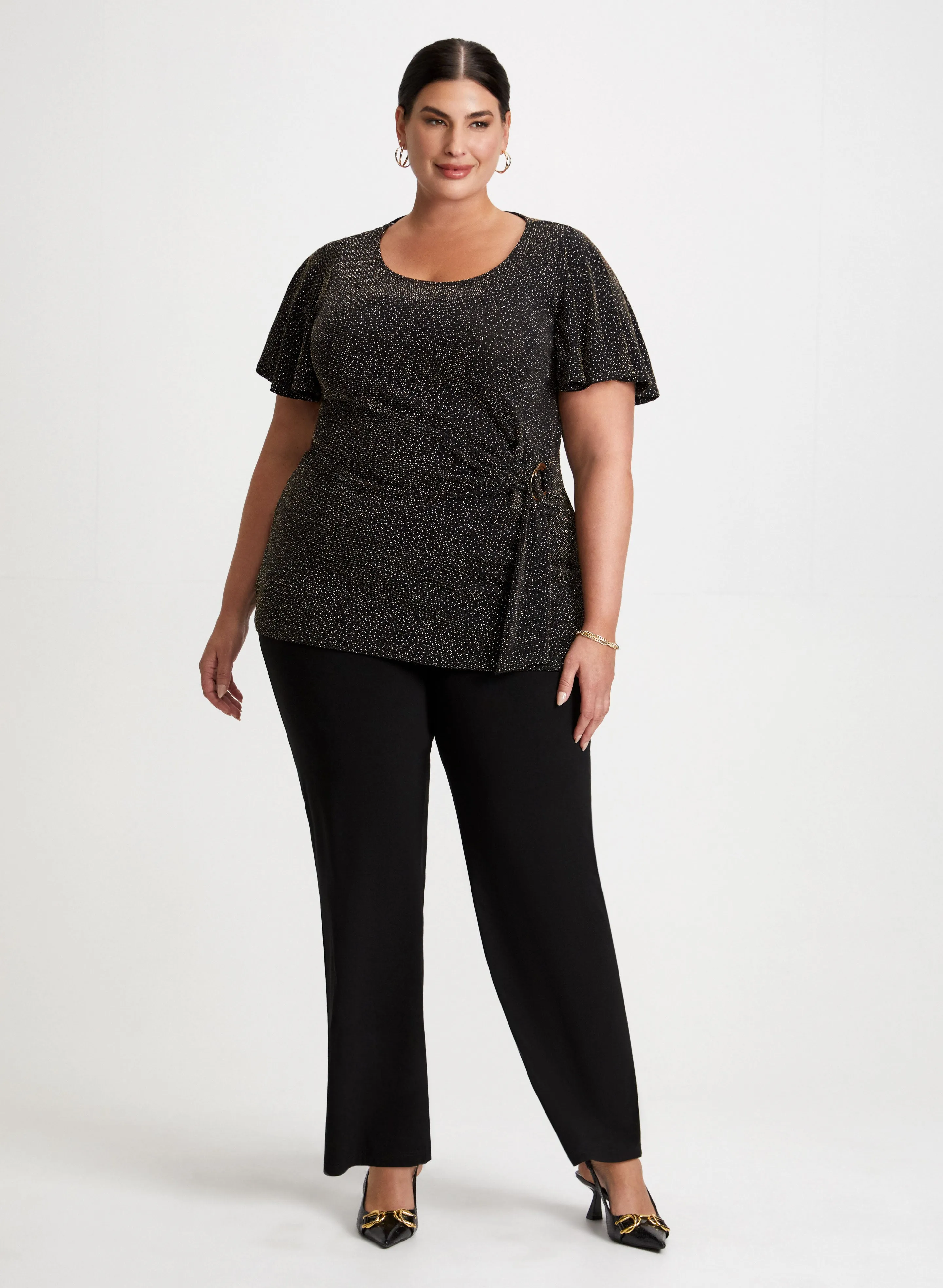 Glitter Top & Wide Leg Pants sold by Laura