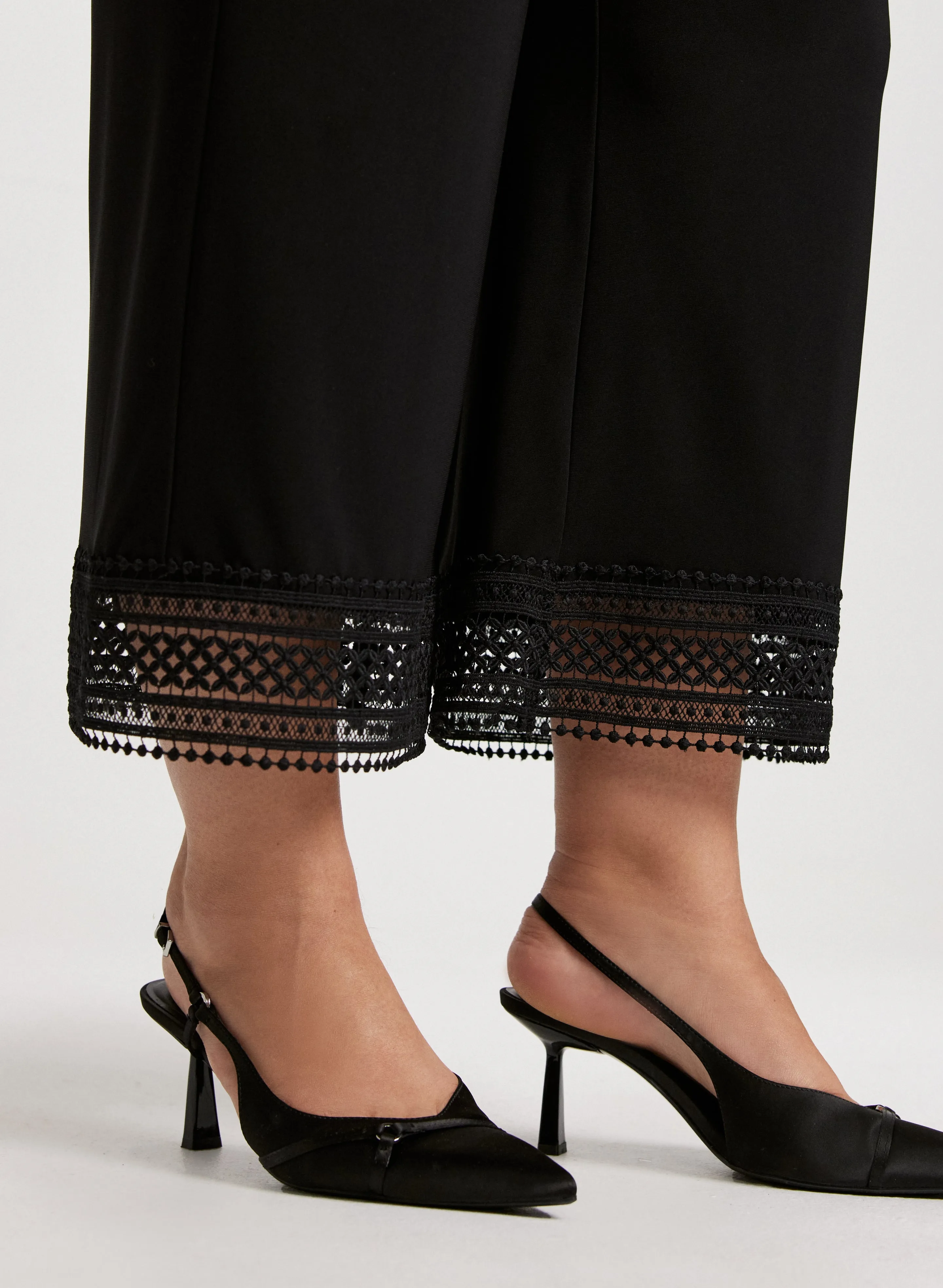 Joseph Ribkoff - Crochet Hem Wide Leg Pants sold by Laura product image thumbnail 5