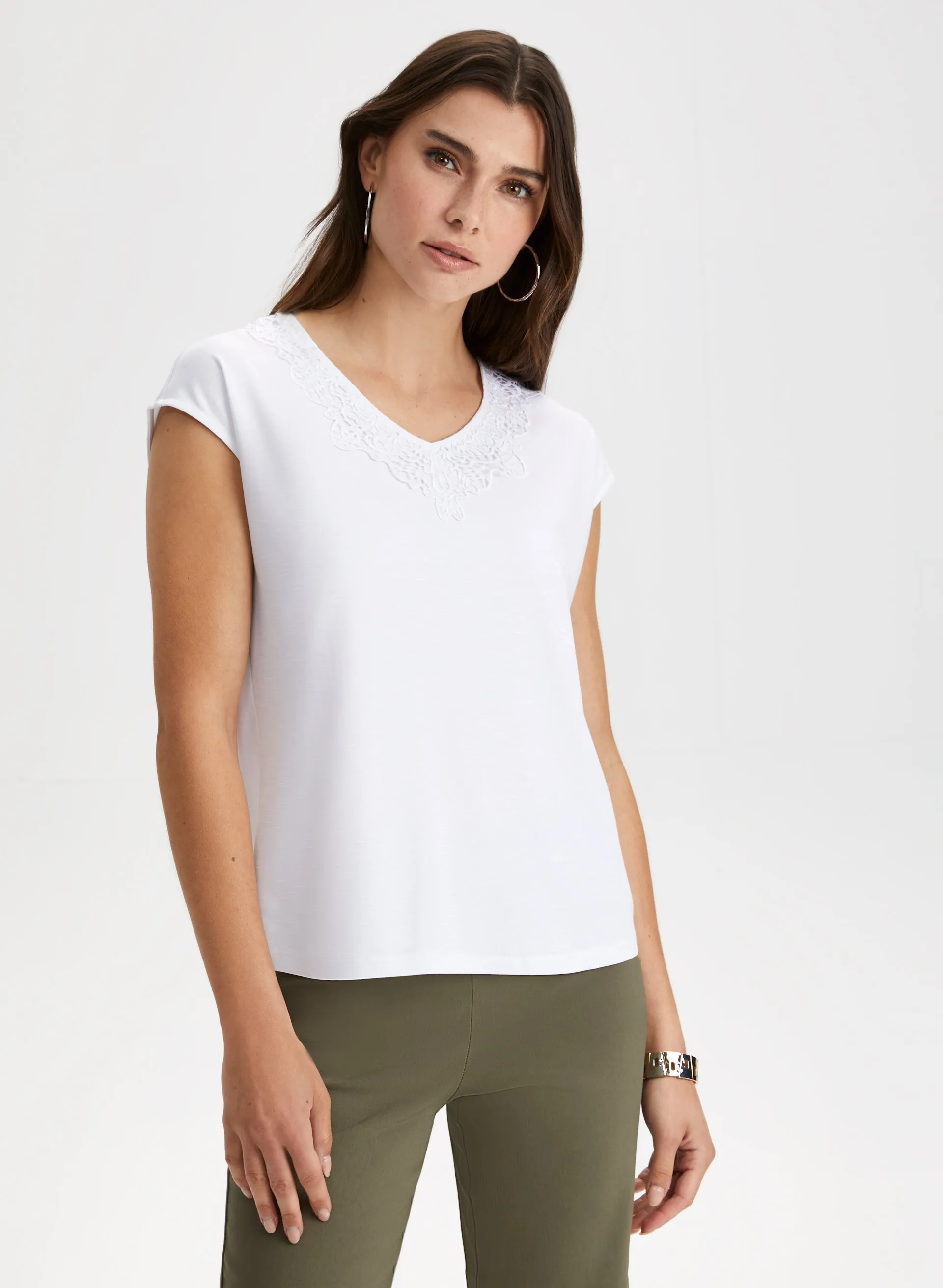 Lace Trim Tee sold by Laura product image thumbnail 5