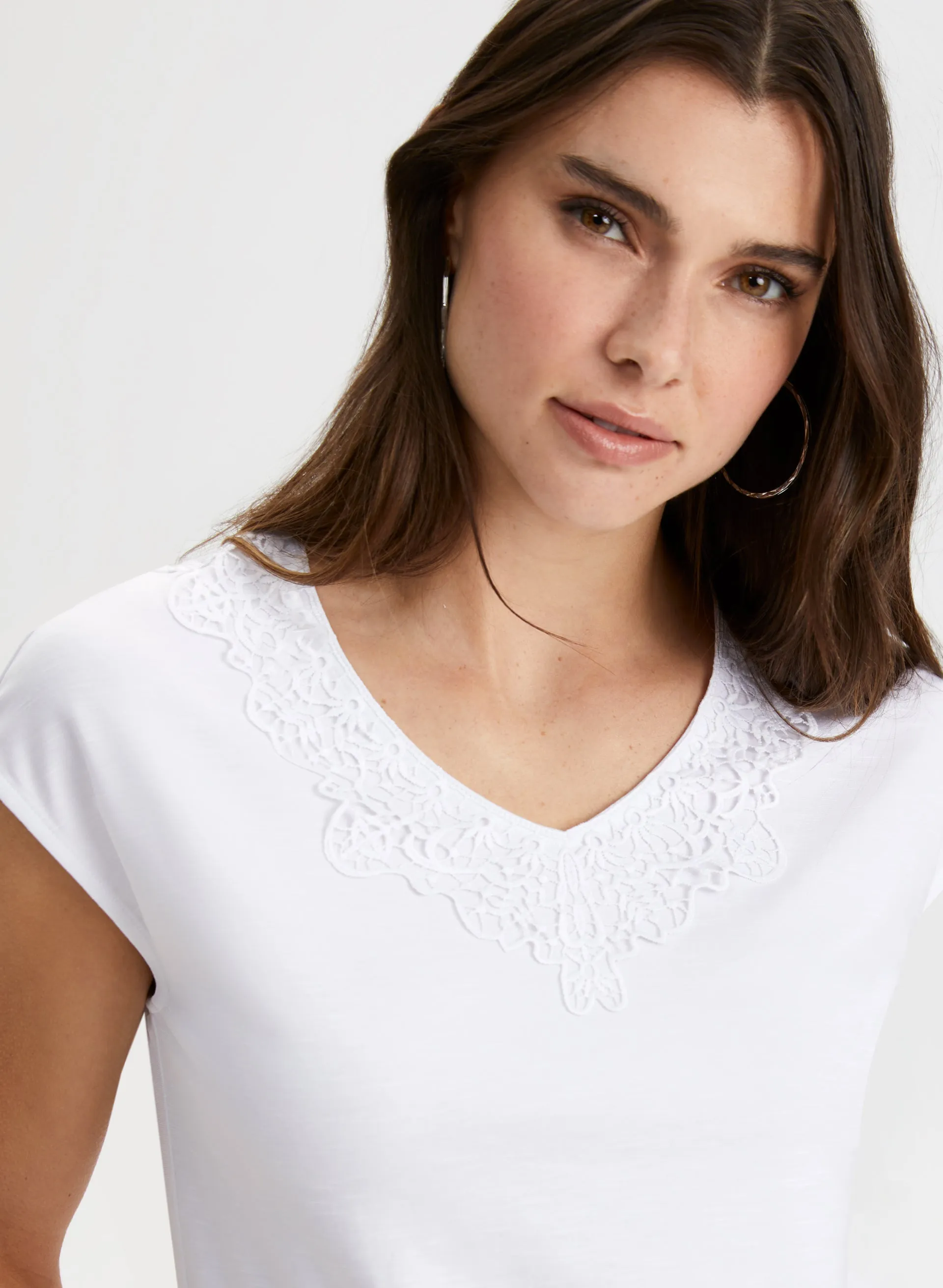 Lace Trim Tee sold by Laura product image thumbnail 2