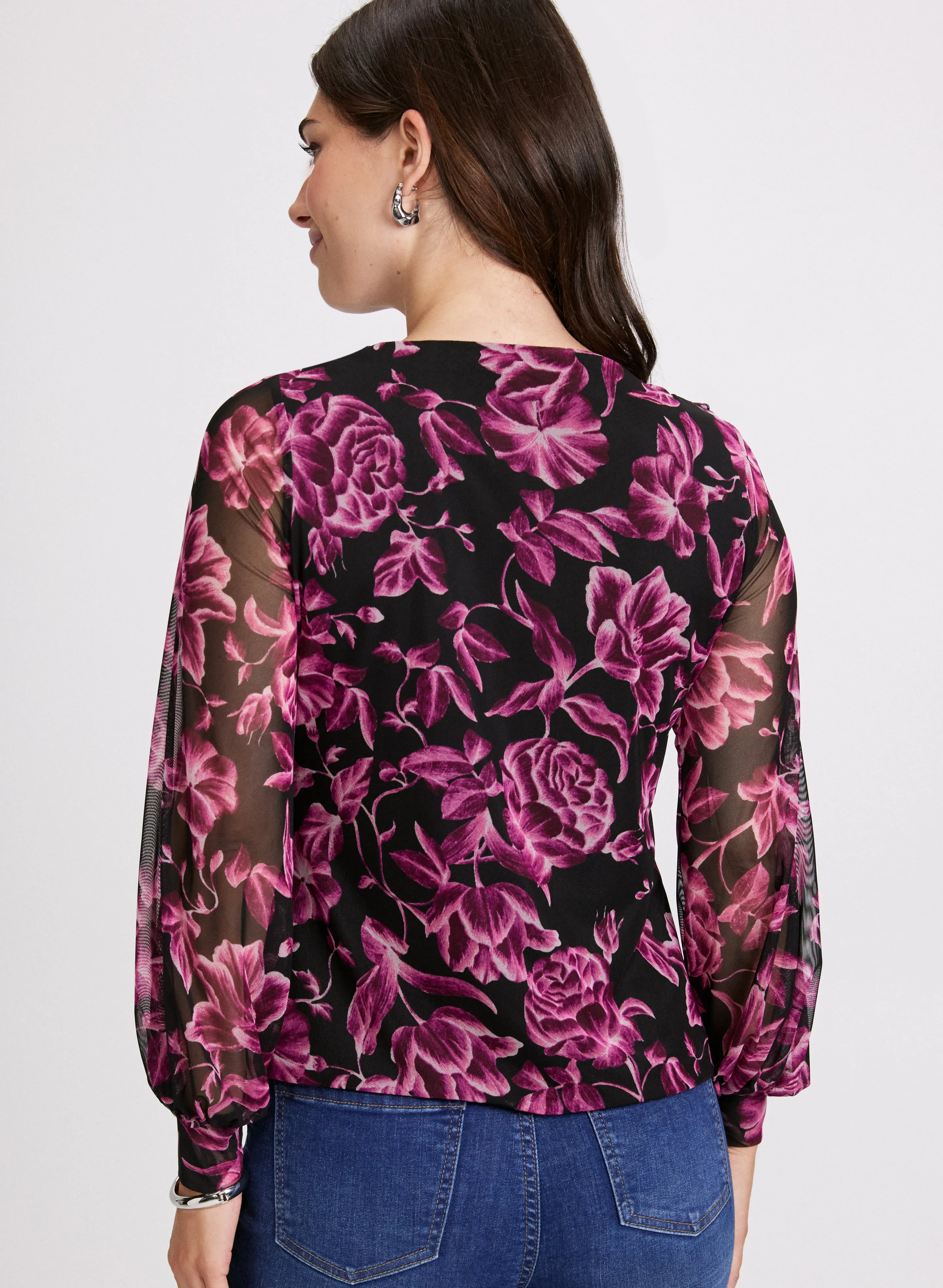 Floral Print Ruffled Top sold by Laura product image thumbnail 4