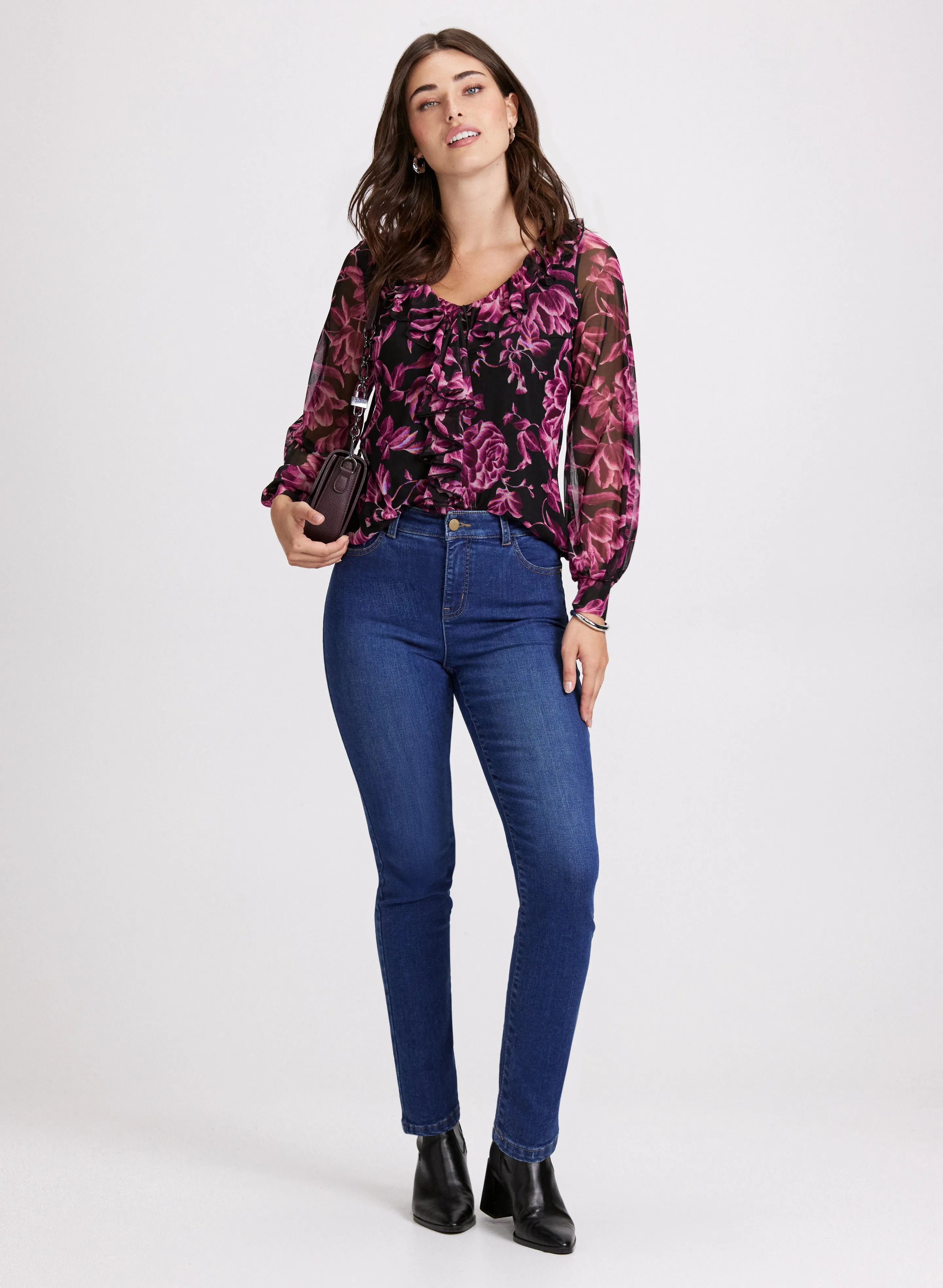 Floral Print Ruffled Top sold by Laura product image thumbnail 3