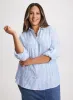 Striped Linen-Blend Blouse sold by Laura