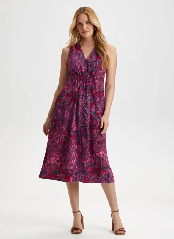 Paisley Print Midi Day Dress sold by Laura